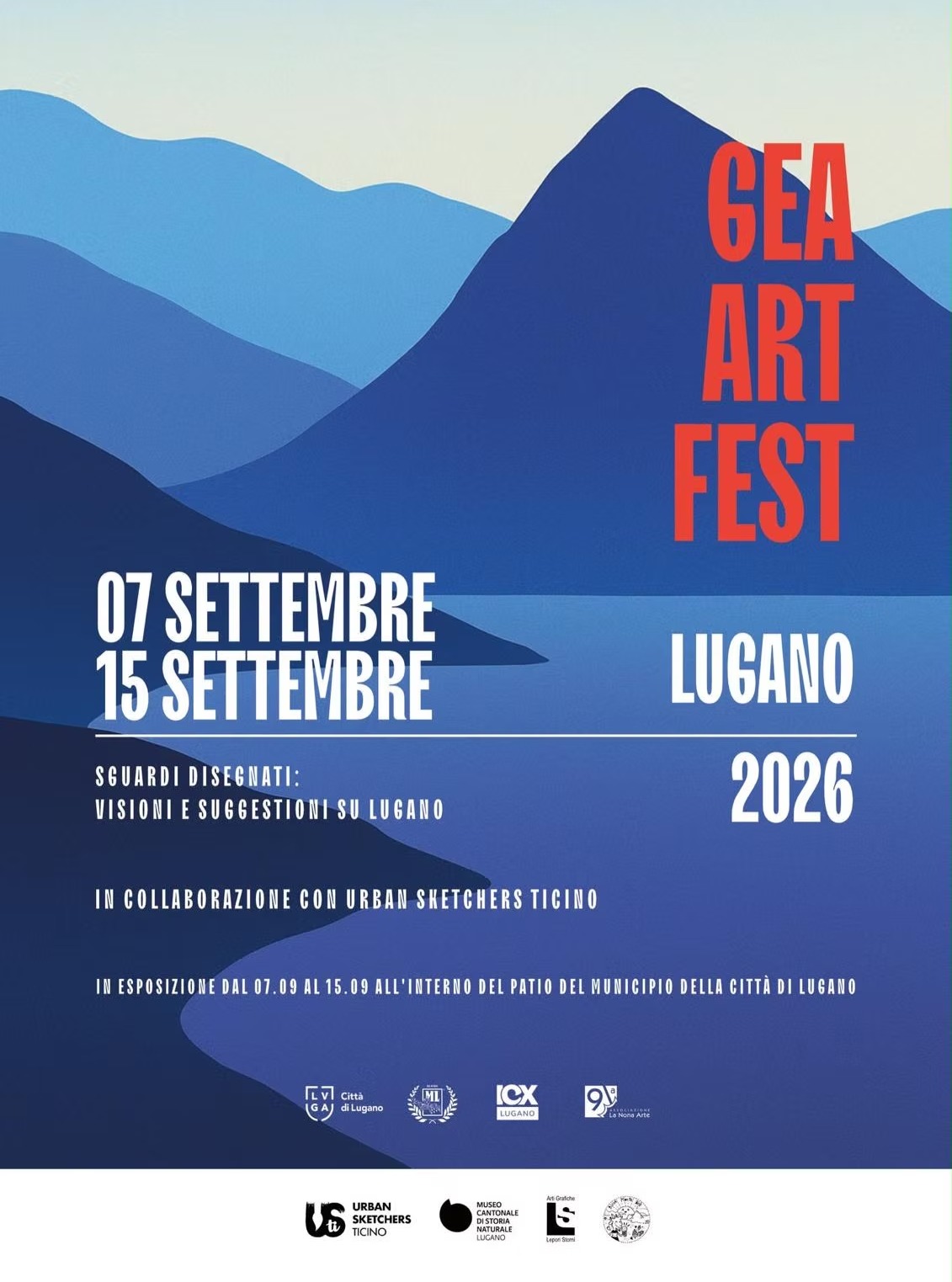 ✏️ GEA prende forma: il programma completo è online.
Dal 7 al 15 settembre il Patio del Palazzo Civico di Lugano ospiterà Sguardi Disegnati, la nuova edizione di GEA Lugano Art Fest dedicata al carnet de voyage e al disegno dal vero.
Accanto alle 189 opere di 15 Urban Sketchers Ticino, per nove giorni il Patio diventerà anche un luogo dove incontrarsi, ascoltare, osservare e naturalmente disegnare insieme.
In programma: GEA Talk, workshop per adulti, bambini e famiglie, visite guidate, incontri con artisti e ospiti e, sabato 12 settembre, una giornata dedicata all'incontro tra gruppi Urban Sketchers della Svizzera e del Nord Italia. ✏️🌿
Sul sito USTi trovate ora il programma completo, gli orari e i materiali da scaricare.
🔗 Link in bio
GEA Lugano Art Fest · 7–15 settembre 2026
📍 Patio del Palazzo Civico, Lugano
🎟️ Mostra a ingresso libero
#UrbanSketchersTicino #UrbanSketchers #GEAArtFest #Lugano #UrbanSketching #CarnetDeVoyage #DisegnoDalVero