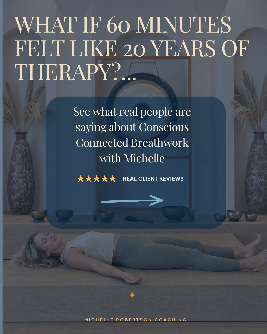 Not one of these people knew exactly what they were walking into when they took my breathwork class.
One had never done breathwork before.
One had spent years finding meditation impossible.
That's the beauty of breathwork. There's nothing to be good at — you lie down, I talk you through it, and your body takes it from there.
That line on the first card is a real review, by the way. She said it out loud after her first session: twenty years of therapy in thirty minutes. I didn't come up with that, and I wouldn't have dared.
What she was describing is what breathwork actually does. It works one layer down from talking — at the level of your nervous system, where your body has been holding what your mind already sorted out. It doesn't replace the work you're doing anywhere else. It takes it one step further.
First fall session is Wednesday, September 2 at 6:30pm ET on Zoom. 75 minutes, $45. Bring whatever you're carrying — you don't need a reason.
Registration link is in my bio, and that's the fastest way in. I may be slow on DMs this week, so grab your spot there rather than waiting on me.
Save this for when you're ready. And send it to the friend who keeps saying she needs to do something for herself.
#breathwork #consciousconnectedbreathwork #breathworkonzoom #nervoussystemregulation #emotionalrelease #midlifewomen #somatichealing #stressrelief #breathworkhealing #ctwellness #womenshealth #lifecoachforwomen