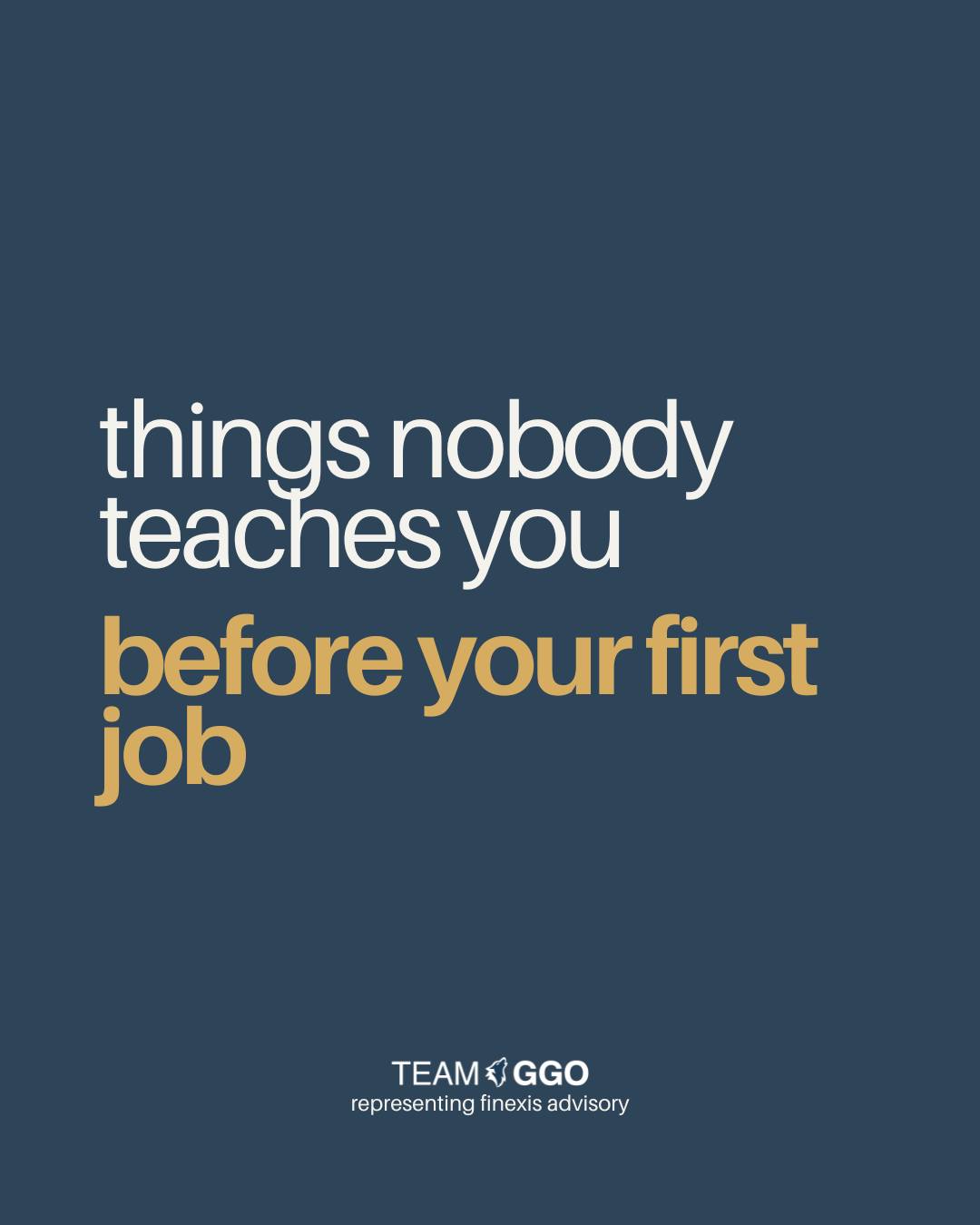 Your first job teaches you a lot of things that school never could.
What’s one lesson you had to learn the hard way?
#FirstJob #CareerTips #GenZSingapore #TeamGGO #fyp
---
General Advice Disclaimer:
The information in this publication or any dissemination of information in any form is not intended to be and does not constitute financial advice, insurance advice or any other advice or recommendation of any sort offered or endorsed by finexis advisory Pte Ltd (“finexis”).
The information is not to be relied on as investment, legal, tax or other advice as it does not take into account the investment objectives, financial situation or particular needs of any specific investor.
Investment products are subject to investment risks including the possible loss of the principal amount invested. References may be made to past performance of investment products and it may not be indicative of future results. Buying insurance policy or investment product may require long-term commitment. An early termination of the policy or product usually involves high costs and the surrender value payable may be less than the total amount paid. Please refer to the relevant documents such as product summary or policy contract for the exact benefits and features.
If you need clarification, please do not hesitate to ask your financial consultant. You should not make any decision based on the information without undertaking independent due diligence and consultation with your financial consultant.
The information provided and / or this advertisement has not been reviewed by the Monetary Authority of Singapore.
Presentation
The views expressed in the presentation are those of the presenter; finexis makes no representation or warranty as to its adequacy, completeness, accuracy or timeliness for any particular purpose.