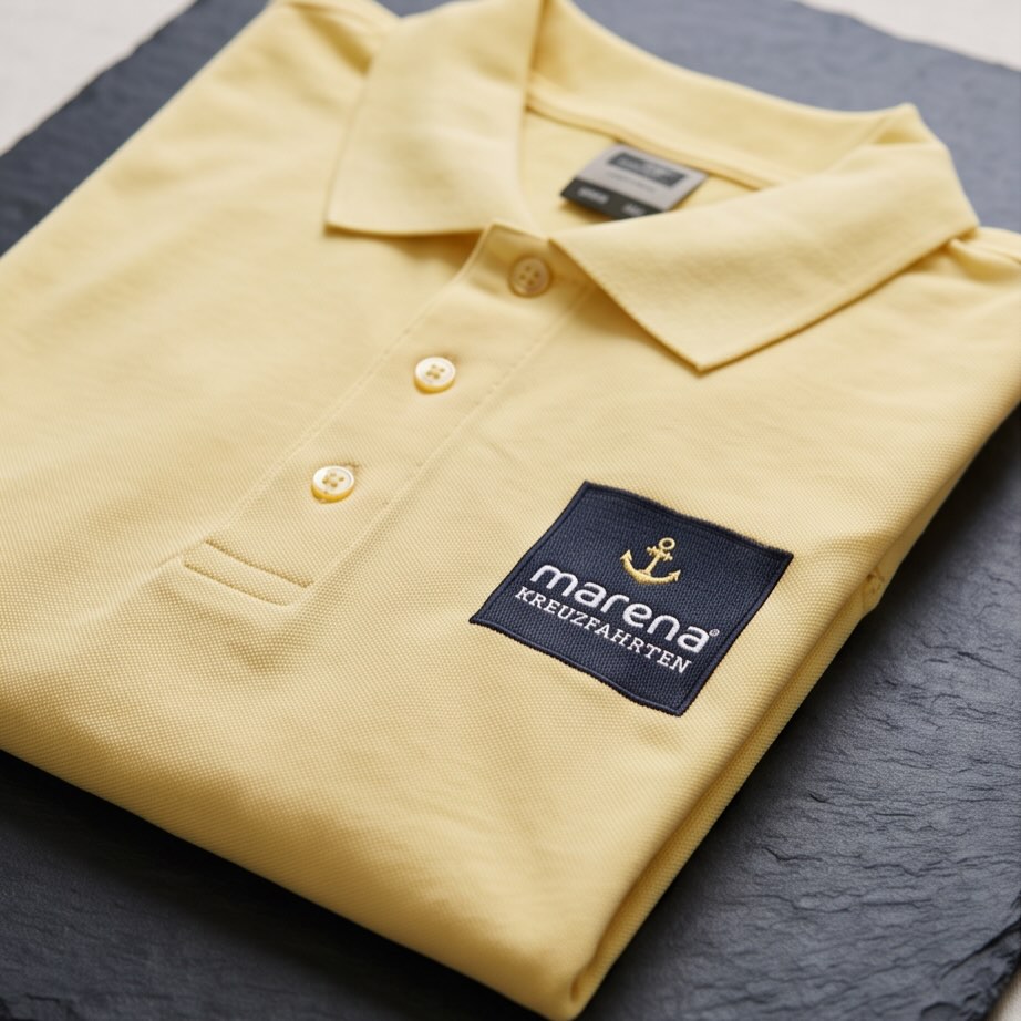 Stylische Poloshirts für das Team von @marena.kreuzfahrten #derkünzederstickt #derkünzederdruckt #textildruckwetterau #marenakreuzfahrten