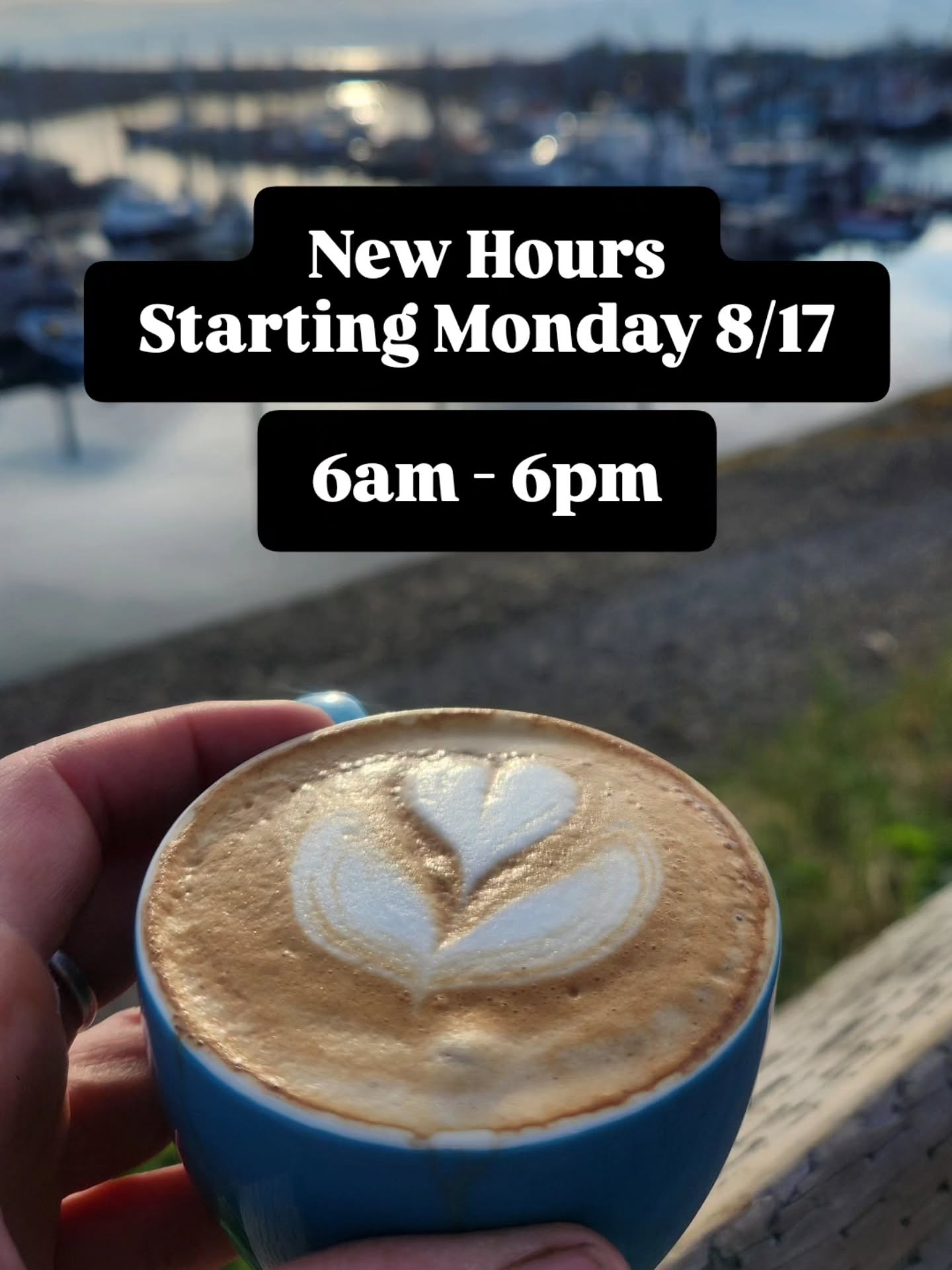 It's August and that means it's time to start winding down and really enjoy what's left of summer. Starting Monday, we will be back to our shorter hours of 6am - 6pm everyday. :)