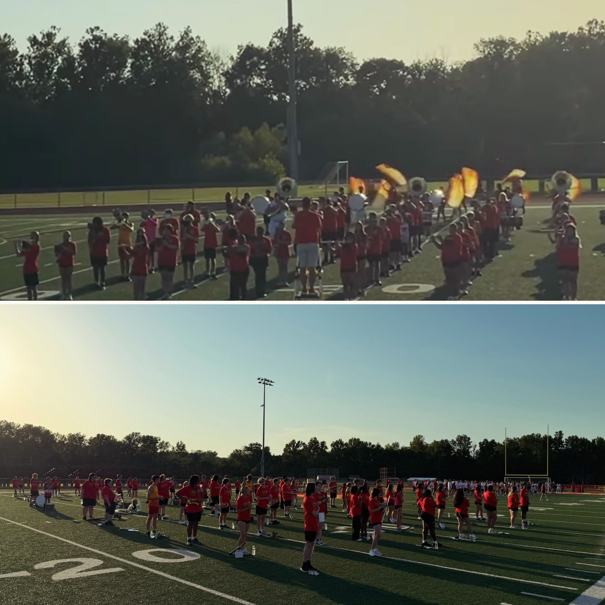 Good first performance tonight CE! Another proud moment, 81 total Crimson students recognized tonight at MHS Meet the Teams. Of those 81 students in Band, we had three Football players, two Devil Dazzlers, five Cross Country runners, one Soccer player, one Volleyball player, and two Golfers. You can do sports and band. Our kids prove it day in day out. We had a good first week, on to Week 2!
