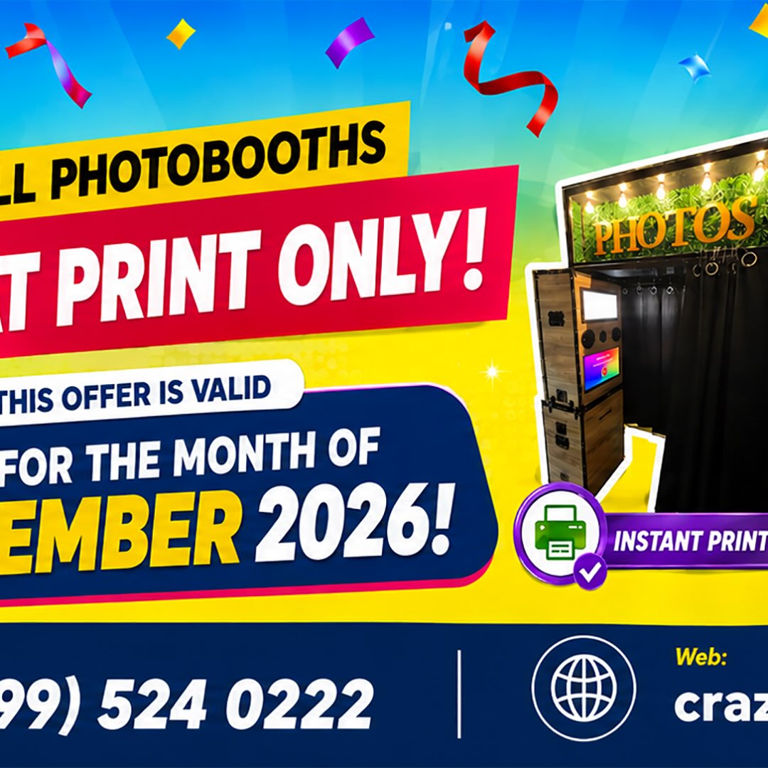 CrazzyBooth September 2026 20% Special π€ͺπ₯³π₯