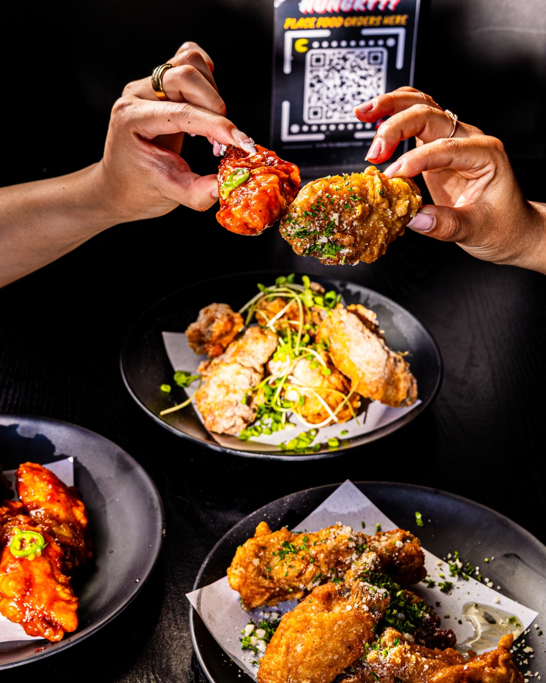 Wings between rounds just make sense. 🍗 🔥 Choose from 4 mouth-watering flavors:
- Crack Seasoning
- Buffalo
- Garlic Parm
- Firecracker
#datenight #gamenight #arcadebar #downtownsanjose
