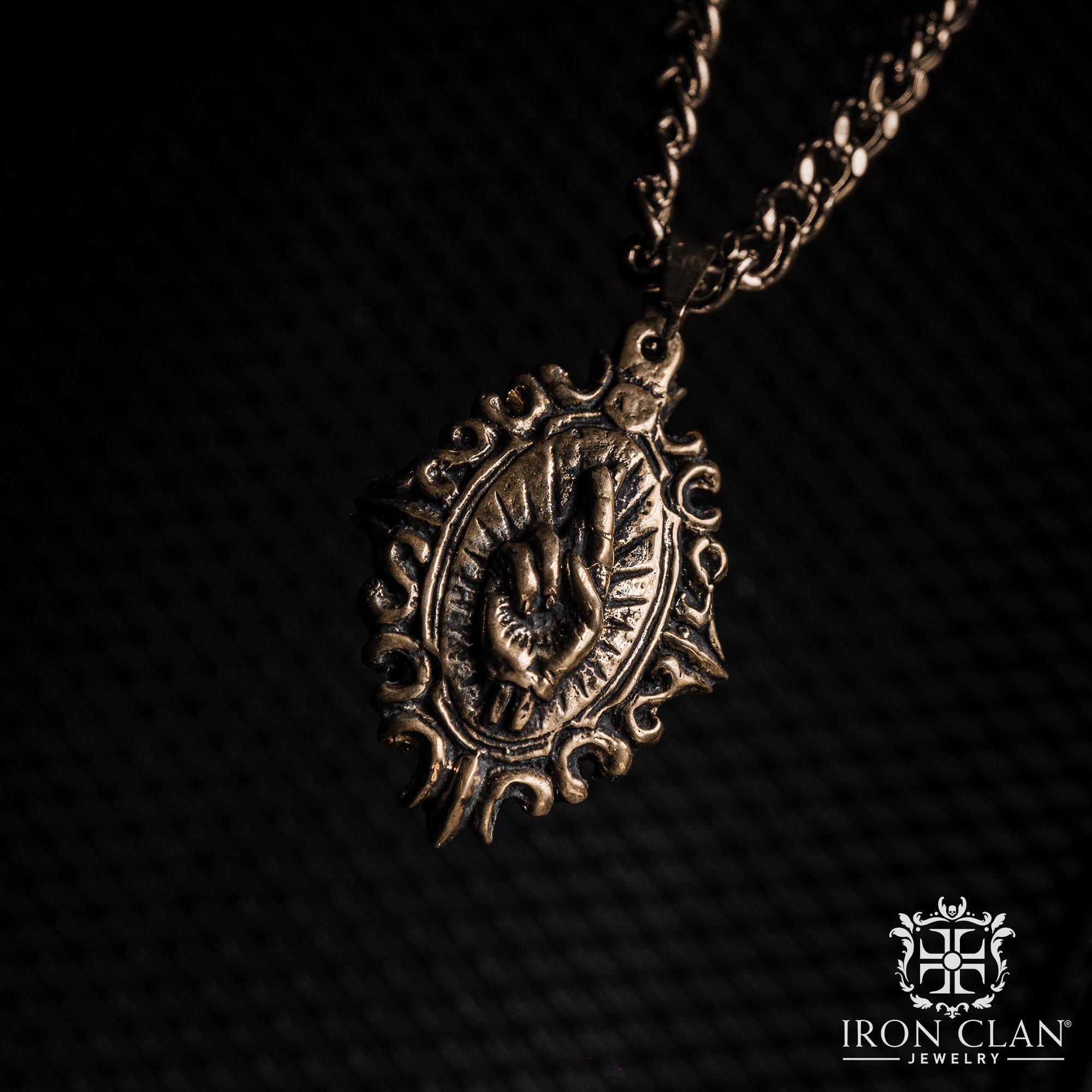 MANUS PENDANT Story:
Manus was created around the oldest instrument of human will, the hand.
Encased within an ornate frame, the raised hand represents an ancient gesture of command, oath, and defiance.
It is not a hand asking for permission, It is a hand declaring its will.
The surrounding ornamentation resembles the remnants of a forgotten relic, as though the symbol had been carved into a sacred emblem and carried through generations.
This is Manus, The Hand That Shapes Fate. Handmade by Iron Clan Jewelry in August 2026
Each piece will comes with:
- A Signed Certificate of authenticity
- Jewelry polishing cloth
- 1 Exclusive Iron Clan's Jewelry Box
- 2 Free Iron Clan's Stickers
- 1 Iron Clan Plastic Bags
- Receipt and Customs note, so it will reduced tax fees
PLEASE NOTE:
EVERY JEWELRY that we made is LIMITED, we just cast this rings up to 66 pieces in every single year.
ALL RING IS MADE BY ORDER, HERE THE ESTIMATED PROCESSING TIME:
- PEWTER: only 3 - 5 business days
- WHITE BRASS, BRASS & SILVER: 1 - 2 weeks
__
π₯ Iron Clan's Jewelry is available worldwide at
www.ironclan.co & ironclanjewelry.etsy.com
π Tokopedia: Iron Clan Chamber (Indonesia)
__
#IronClanPendants #IronClanJewelry
#Gothicpendant #925Silver #GothicJewelry