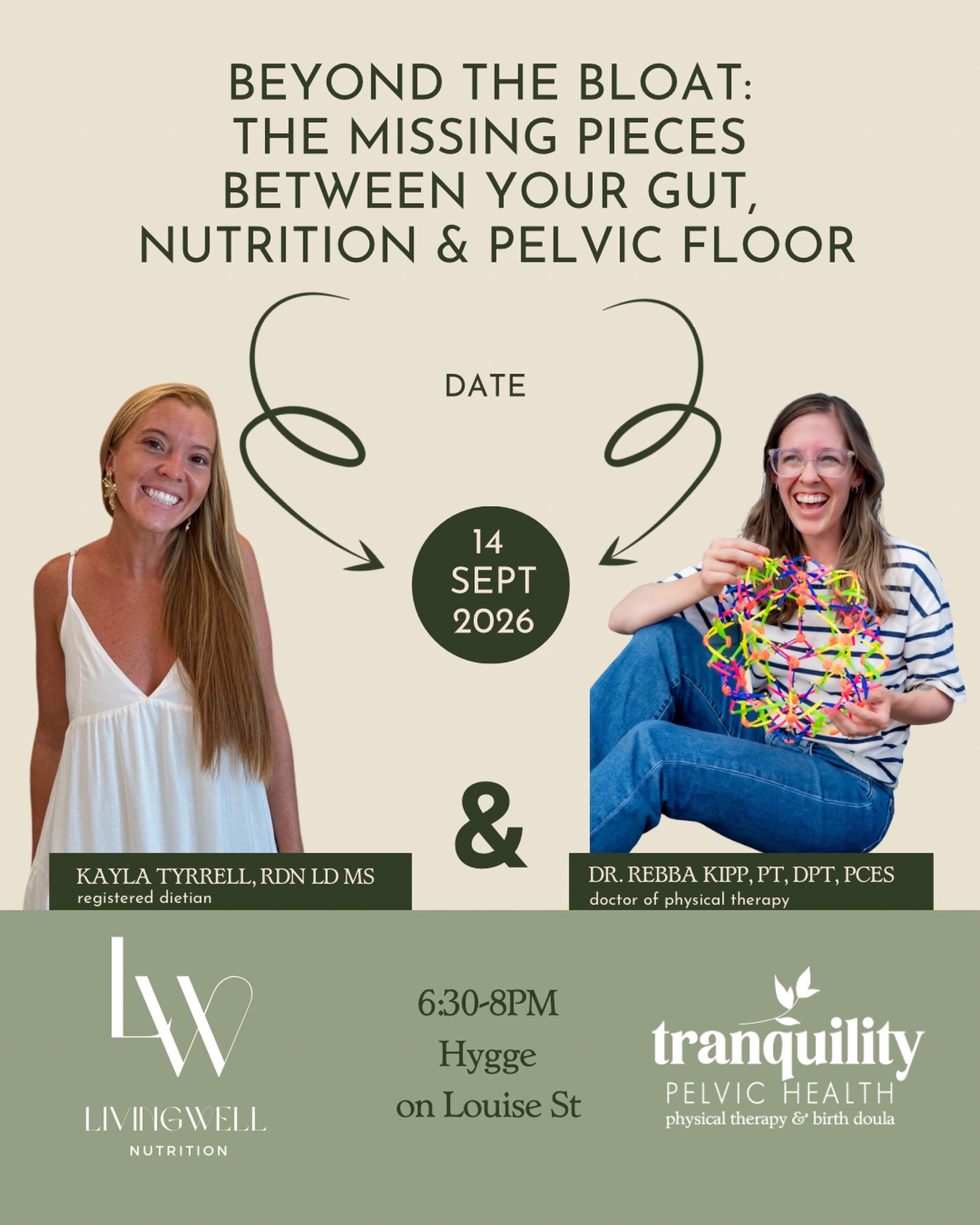 Join @livingwell.nutrition and I for a night talking all things bloating, nutrition and the pelvic floor. Leave with practical tips and applications you can use the next day. Registration in our bios. $15 entry fee.