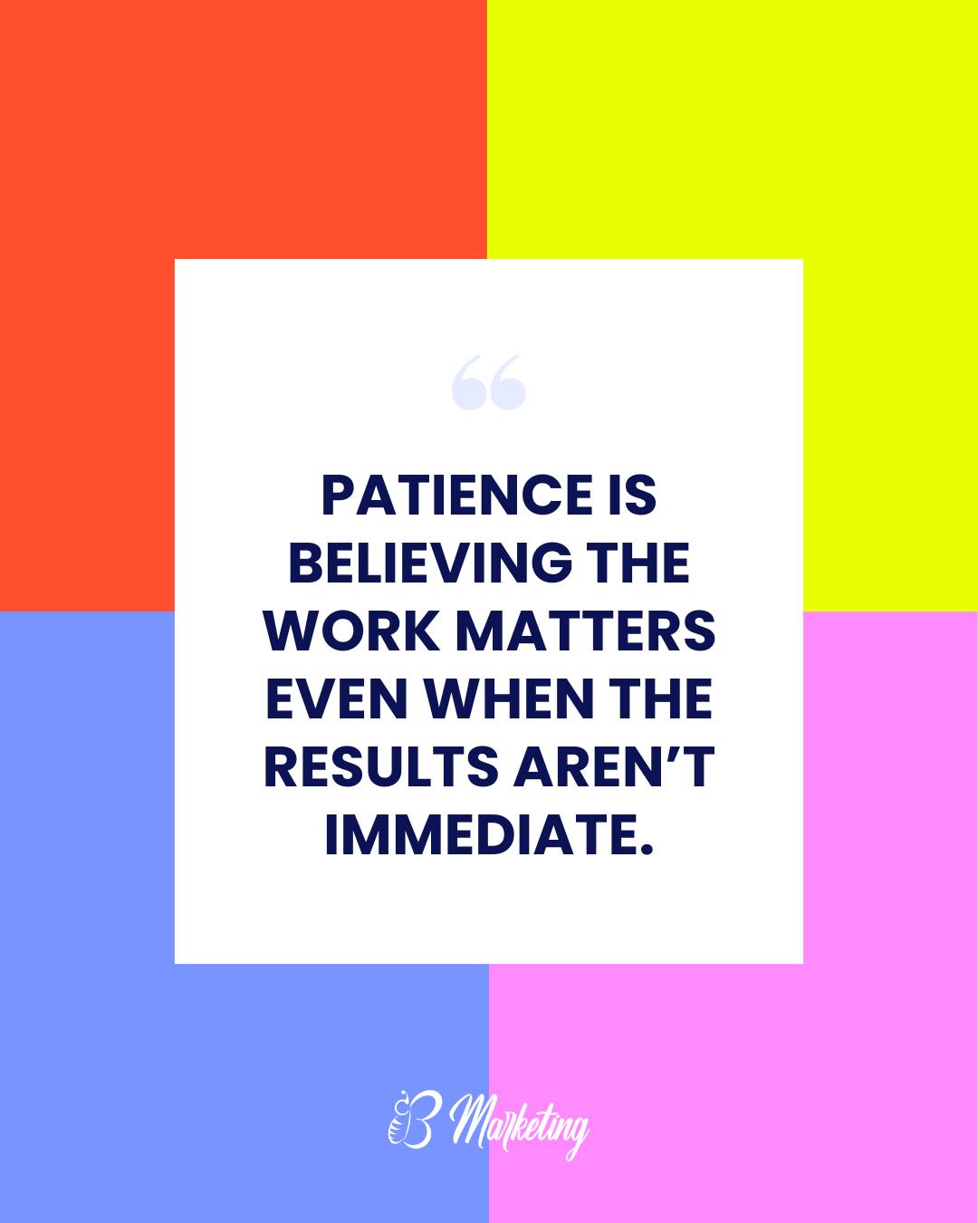 "Patience is believing the work matters even when the results aren't immediate." ๐
Can we sit with this one for a second? Because somewhere between overnight success stories and 30-day growth hacks, we forgot that most good things are slow.
The website you launched hasn't flooded your inbox yet. The posts that feel like they are going into the void. The networking, the follow-ups, the showing up again and again when nobody seems to notice.
It's so easy to read silence as failure. But seeds do not sprout the day you plant them, and nobody stands in the garden calling them lazy.
Trust is built in the quiet seasons. Your future clients are watching, learning your name, and warming up long before they ever reach out. The work you are doing right now is why they will say yes later.
So keep planting. Keep watering. Keep believing the work matters, because it does. And so do you. ๐
#BMarketing #Encouragement #SmallBusiness #Entrepreneur #SmallBusinessOwner #KeepGoing #MarketingStrategy #Leadership