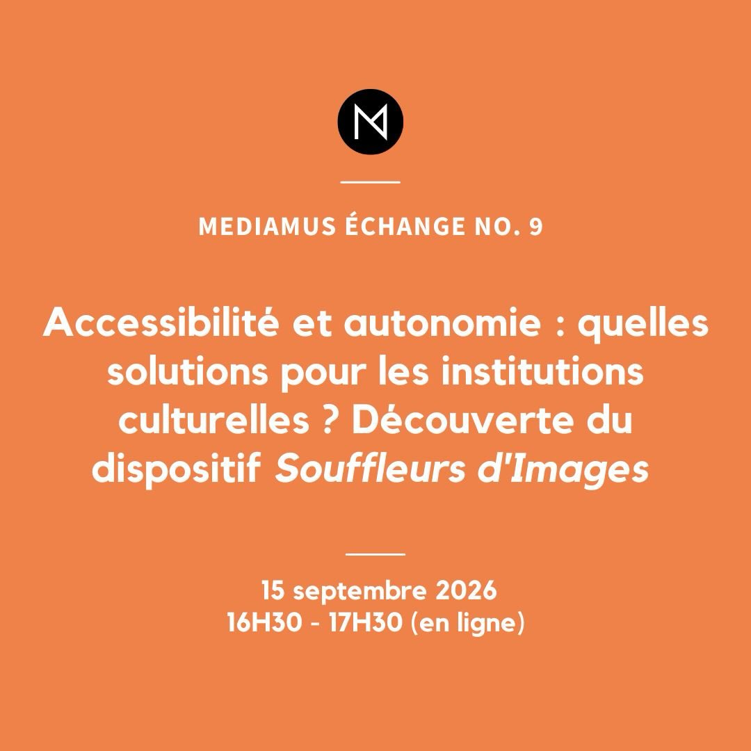 ✨ Et si l’accessibilité culturelle, c’était aussi la liberté de choisir ? Comment rendre accessibles un maximum d’expositions, vernissages et spectacles, sans créer une offre spécifique pour chaque événement ?
C'est tout l'enjeu du dispositif « Souffleurs d’Images », qui vise à renforcer l'accès à la culture des personnes mal et non-voyantes.
📅 Pour la neuvième édition de « mediamus échange », nous vous invitons le 15 septembre 2026, de 16h30 à 17h30, via Zoom, à découvrir le dispositif « Souffleurs d’Images », développé en Suisse romande par le @redcrossmuseum.ch en collaboration avec l’association française @souffleursdesens .
Que vous souhaitiez rejoindre le réseau, faire connaître ce service à vos publics ou simplement découvrir une solution complémentaire aux offres de médiation existantes, cet échange vous donnera des pistes concrètes pour renforcer l'accessibilité de vos activités culturelles.
👉 Inscrivez-vous maintenant sur mediamus.ch/fr
#souffleursdesens #médiationculturelle #musée #inclusion