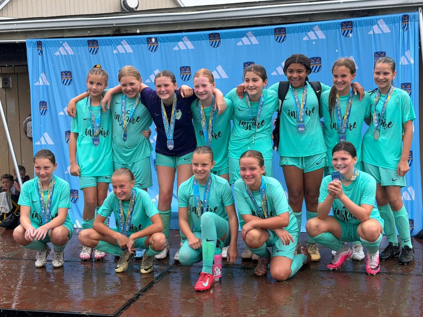 Rain couldn't stop the U12 Premier Black from bringing home 2nd place at the Battle at Hilltop tournament.