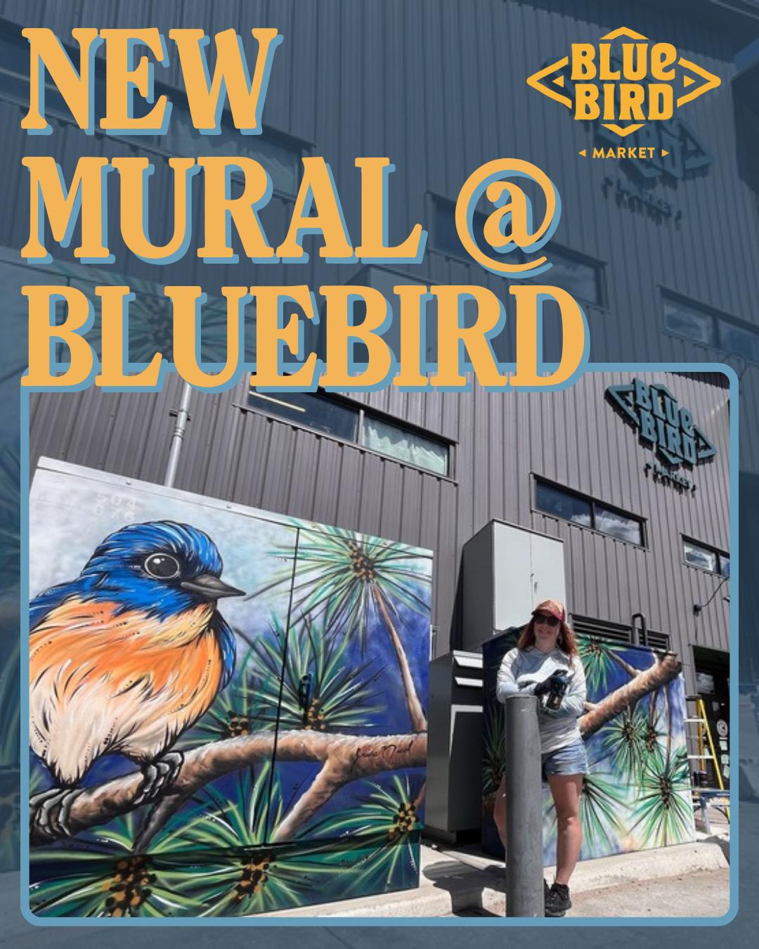 🎨✨ New mural underway at Bluebird Market, and we couldn't be more excited! A huge shout out to @SilverthorneColorado for supporting art that strengthens our community; this one's for all of us. Featuring the incredible work of artist Erica Nicol with Colorado Native Studios. Come by, grab something delicious, and watch it come to life! 🐦🌯
#BluebirdMarket #SilverthorneCO #CommunityArt #Mural