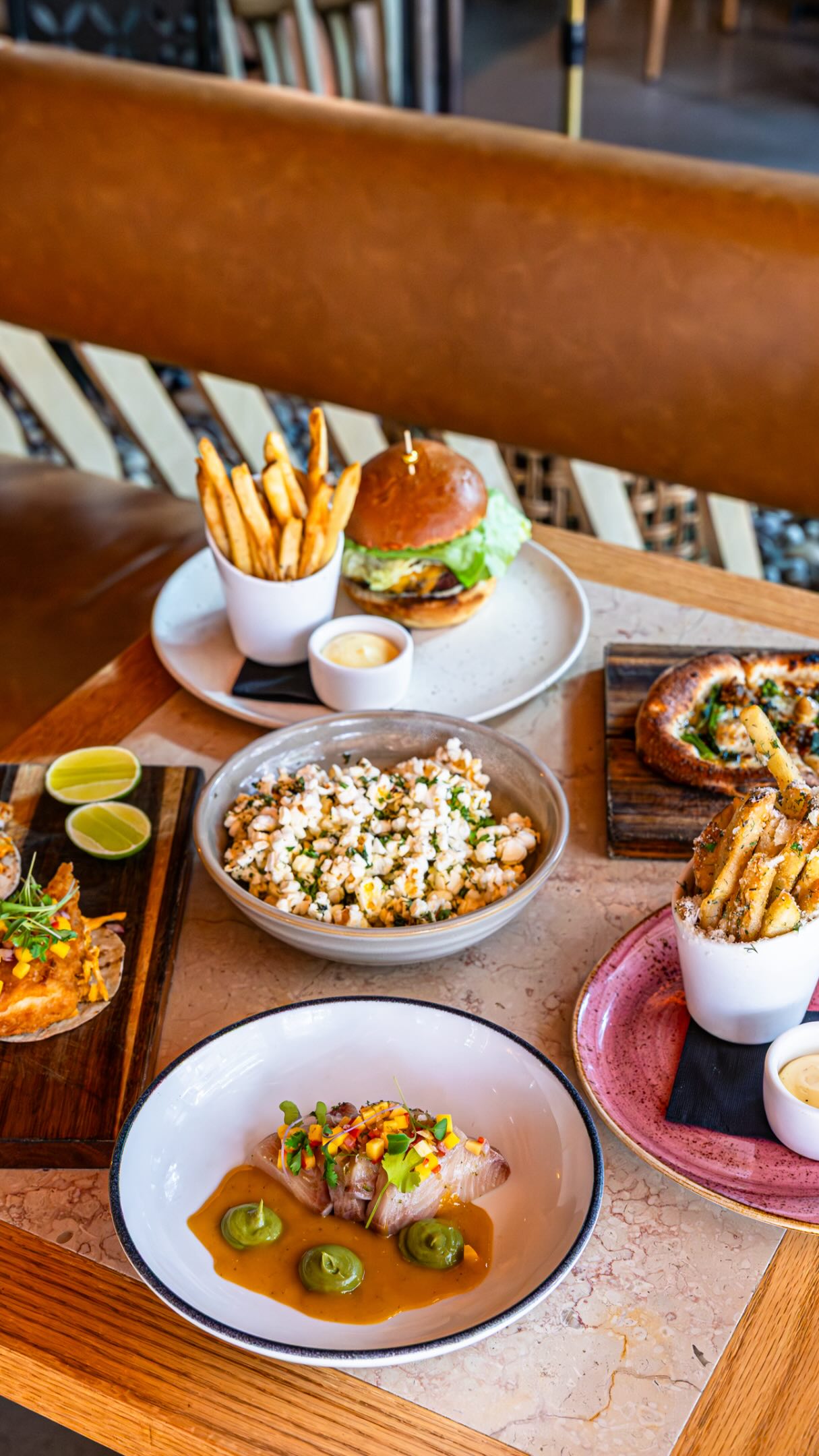 Golden hour calls for good bites and something cold in your glass! ✨
Join us for Happy Hour Tuesday - Friday between 4 - 6pm for a new lineup of happy hour favorites, from fresh crudo and crispy fish tacos to truffle fries, sausage flatbread, and our take on the classic burger.
Pair it with a sommelier-selected pour, a cold lager, or a cocktail like our Espresso Martini or pandan-spiked Jean Claude.
Only available at our bar & patio.
#sanjose #happyhour #downtownsanjose #sanjoseeats #bayareaeats