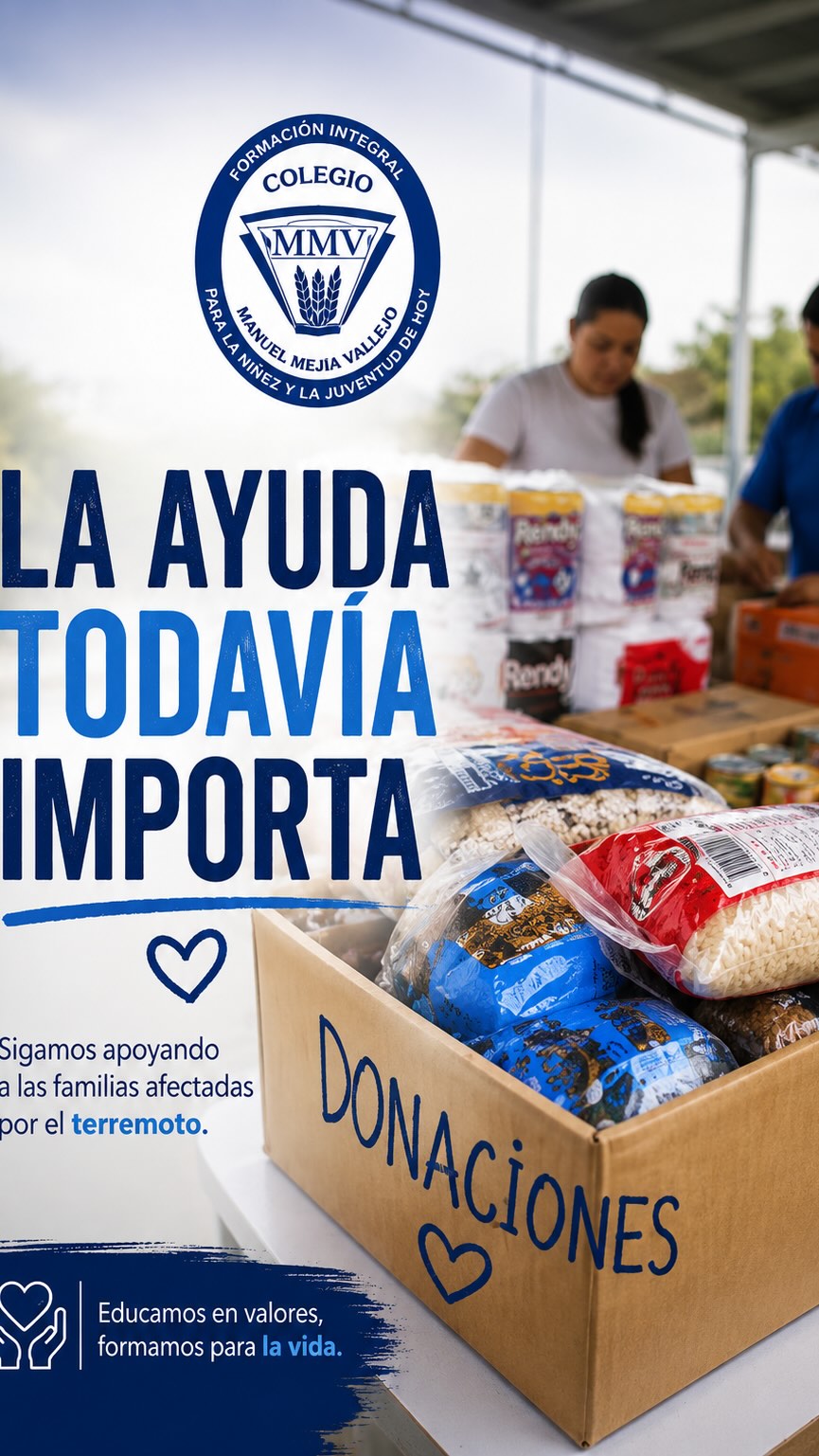 Después de una tragedia, muchos siguen adelante. Pero para quienes lo perdieron todo, la emergencia continúa.
En el Colegio Manuel Mejía Vallejo educamos para la solidaridad, la empatía y el compromiso con los demás. Hoy seguimos apoyando a las familias afectadas por el terremoto.
La ayuda todavía importa.
#colegiomanuelmejíavallejo #colegiosenvigado #colegioprivado #colegiodiferente
#terremotocolombia