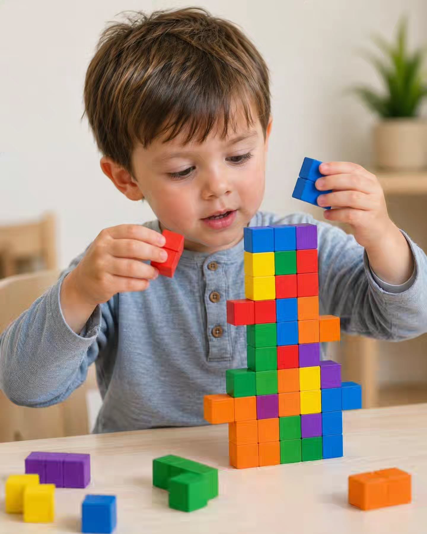 🌈 ¡Un material, múltiples posibilidades!
Con estas coloridas piezas, niños y niñas pueden crear figuras, construir torres, reproducir patrones y dar vida a todo lo que imaginen.
Un juego ideal para aprender mientras desarrollan la creatividad, la motricidad fina, la coordinación y el pensamiento lógico. 🧩✨
Porque cuando el juego es abierto, cada creación se convierte en una nueva aventura🤗
Disponible en nuestra web 💗