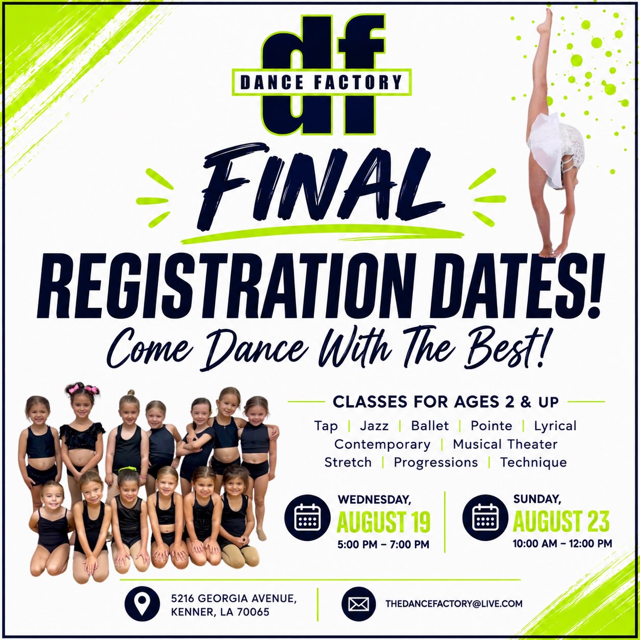 There's still time! 💙💚 Stop by for one of our final registration dates!