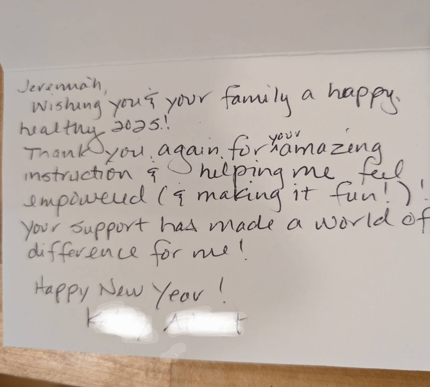 Came across this note the other day. What a sweet thing to say! This business is nowhere without the support of my family, my champions and survivors. I'm grateful for all of you, every day 🙏🏽
#flowstate #traumainformed #selfdefense