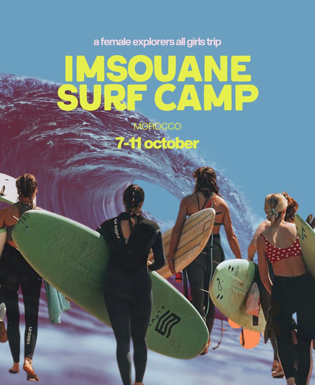 A time to reconnect, with the ocean, with yourself, and an inspiring community 🏄♀️
Come to Morocco with us for a 5 day Surf Camp, designed for women ready to learn, progress, and fall in love with surfing at one of the most consistent point breaks in the world 🌊
Between long, flowing surf sessions, we’ll enjoy yoga, surf skating, a creative workshop with @manaimsouane, a dreamy sunset experience in the Timlalin dunes and relaxing time and our beautiful lodge @olosurfnature 🌞
Comment SURF below and we’ll send all the details straight to your DMs 📥
#surfgirls #Imsouane #surfcamp #grouptrip #solotravel