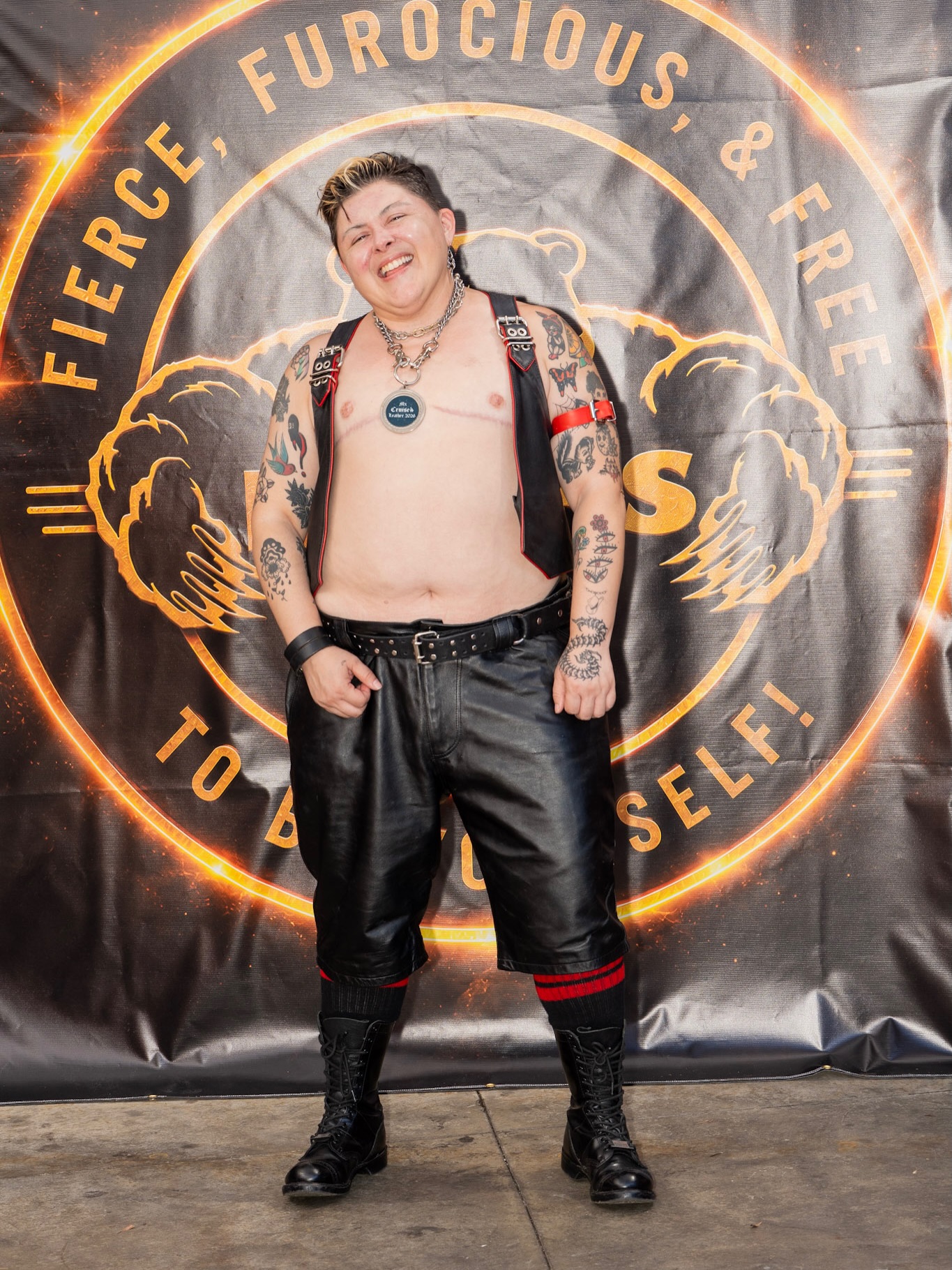 Thank you to Mr/Mx/Ms Bear LA 2027 Judge @thekyleholiday
Kyle Holiday (they/he) is the current Mx. Cruise LA Leather 2026, a Mexican American artist, leather worker, and kinkster from Los Angeles.
They are known for celebrating queer trans identity through art, leatherwork, and bondage, and for co-leading RIVET, a leather skillshare series that promotes education and community.