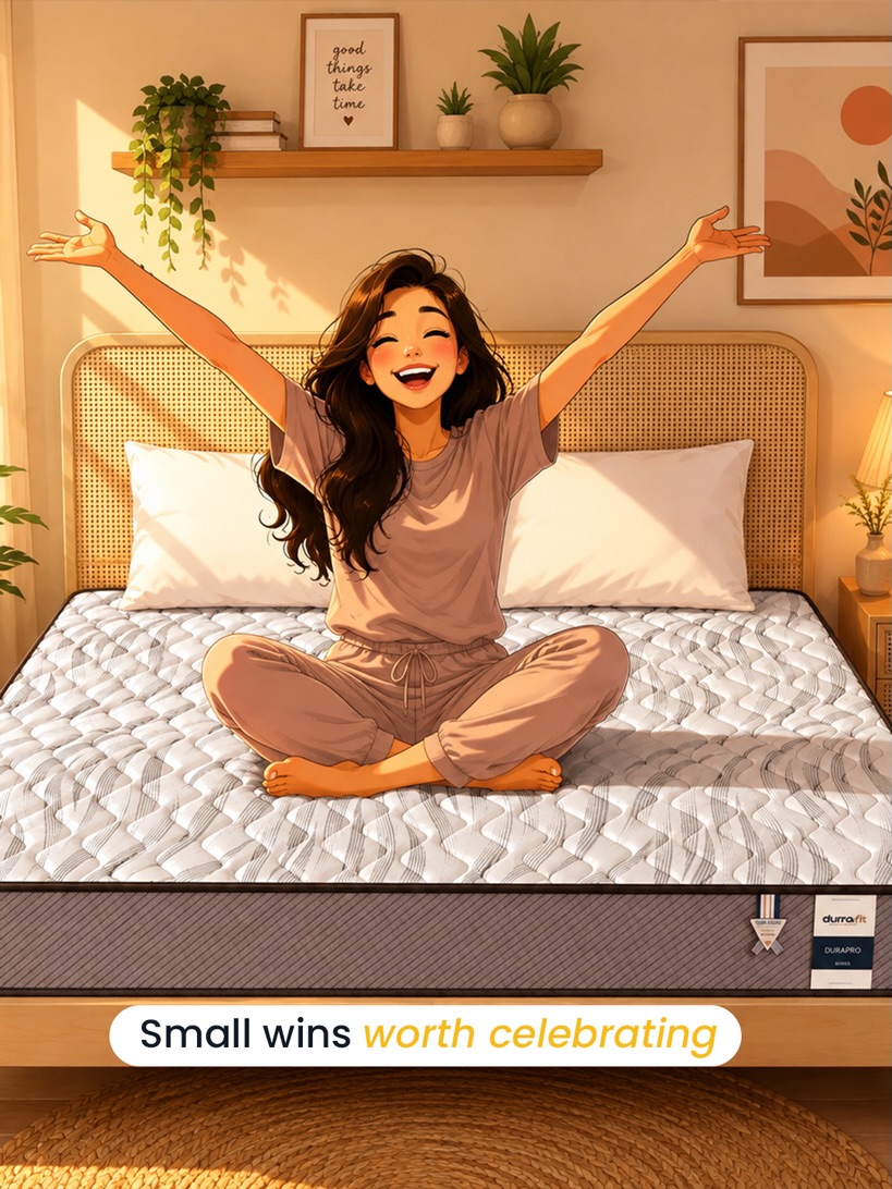 Small wins, big comfort. 🛏️✨
Phone at 100% ✔️
Hair looking perfect ✔️
Charger still reaches ✔️
And somehow, you’re still not getting out of bed. 😂
Maybe the real luxury is having nowhere to rush from a Durafit mattress. 😌
#Durafit #DurafitMattress #SmallWins #BetterSleep