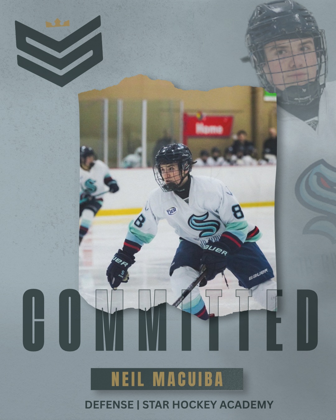 🚨 U18 Prep Commitment Alert 🚨
Please join us in welcoming Neil Macuiba, a defenseman joining STAR Hockey Academy from the Seattle Junior Kraken! ⭐🏒
🛡️ Position: Defense
💥 Playing Style
Neil is a committed, hardworking defenseman who brings a strong compete level. He plays with purpose, and works hard on and off the ice.
⛳ Hobbies: Golf
We're excited to have Neil joining the STAR family. Welcome aboard! ⭐🏒
#STARHockeyAcademy #CommitmentAlert