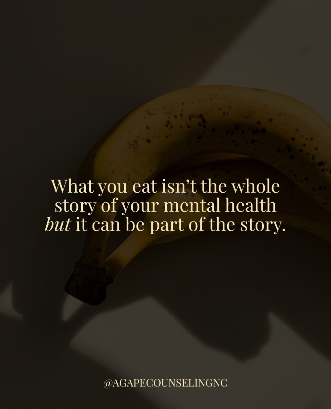 Our brains require energy and nutrients to function.
That makes nutrition worth considering when we’re talking about overall mental wellness.
A pattern of highly processed foods, inconsistent meals, inadequate protein or micronutrients, dehydration, or simply not eating enough may leave some people feeling more fatigued, irritable, foggy, or emotionally depleted.
On the other hand, regularly nourishing your body can support the basic physiological processes your brain depends on.
Think addition before restriction:
➕ Add protein.
➕Add fiber-rich foods.
➕Add colorful fruits and vegetables.
➕Add healthy fats when appropriate.
➕Add water.
➕Add consistency.
Mental health is complex.🧠💪
But sometimes the most foundational and simple habits deserve attention too.
#NutritionAndMentalHealth #BrainNutrition #MentalWellness #HealthyHabits #MindBodyConnection AgapeCounselingNC