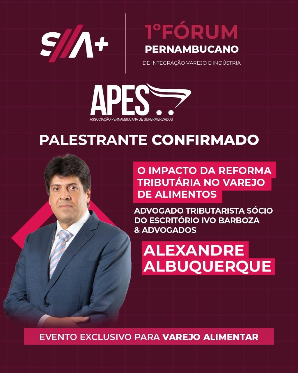 A Reforma Tributária está mudando o ambiente de negócios. E o varejo de alimentos precisa entender o que vem pela frente.
🗣️ Para discutir esse cenário, o 1º Fórum Pernambucano da SA+ em parceria com a APES recebe Alexandre Albuquerque, advogado tributarista e sócio do escritório Ivo Barboza & Advogados.
🛒 Em “O impacto da Reforma Tributária no varejo de alimentos”, o especialista vai abordar as transformações que podem influenciar diretamente a operação, o planejamento e as decisões das empresas do setor.
🤝 Um tema que exige informação e preparo para que as mudanças no ambiente tributário sejam acompanhadas de forma estratégica.
📆 25 de agosto | 8h às 14h30
📍 Centro de Eventos Recife
Av. Mal. Mascarenhas de Morais, 4861, Imbiribeira, Recife
🚨 Evento exclusivo para varejo alimentar.
📨 Inscrições: link na BIO.