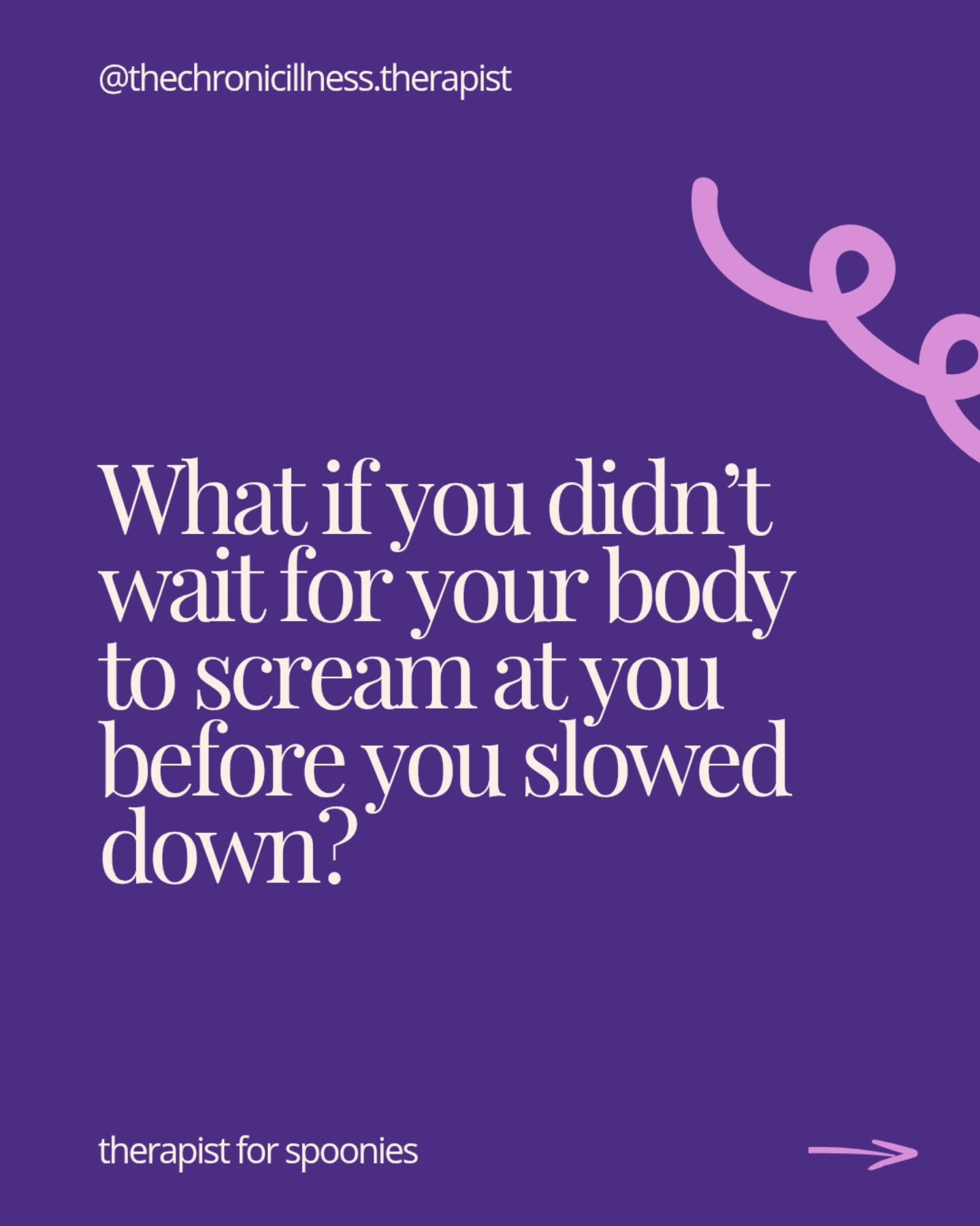 Do you mute yourself as many times as your alarm? ⏰️
Learning to rebuild that trust in your body is some of the most important work we do in therapy.
Because it wasnt your fault it got lost along the way and its time it was yours again 💜
My 1:1 therapy waitlist is open temporarily, find the link in my bio.
#chronicillness #spoonielife