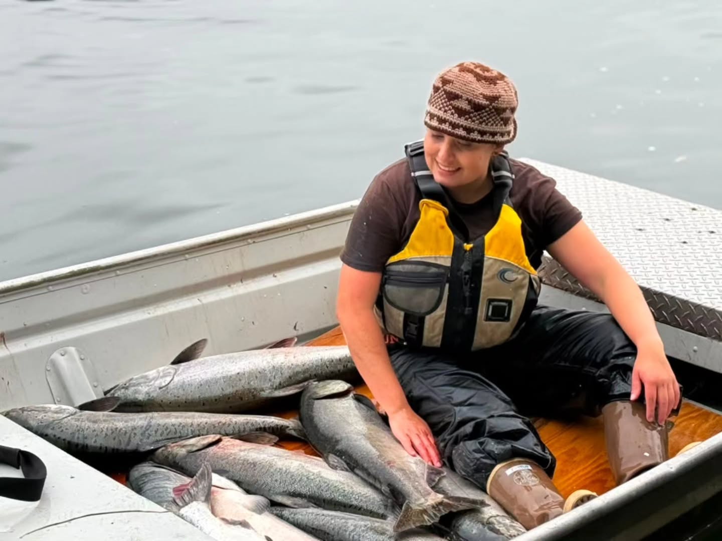 The sea lions destroyed my net, but it was well worth it.