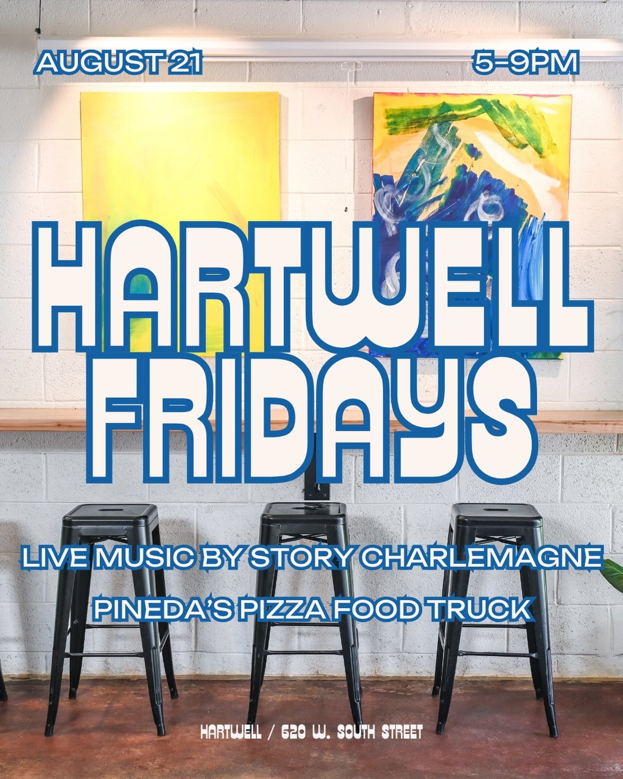 Pizza Friday with our favorites, @pinedas_woodfiredpizza and @story_charlemagne! Open 5-9pm. Music starts at 6!