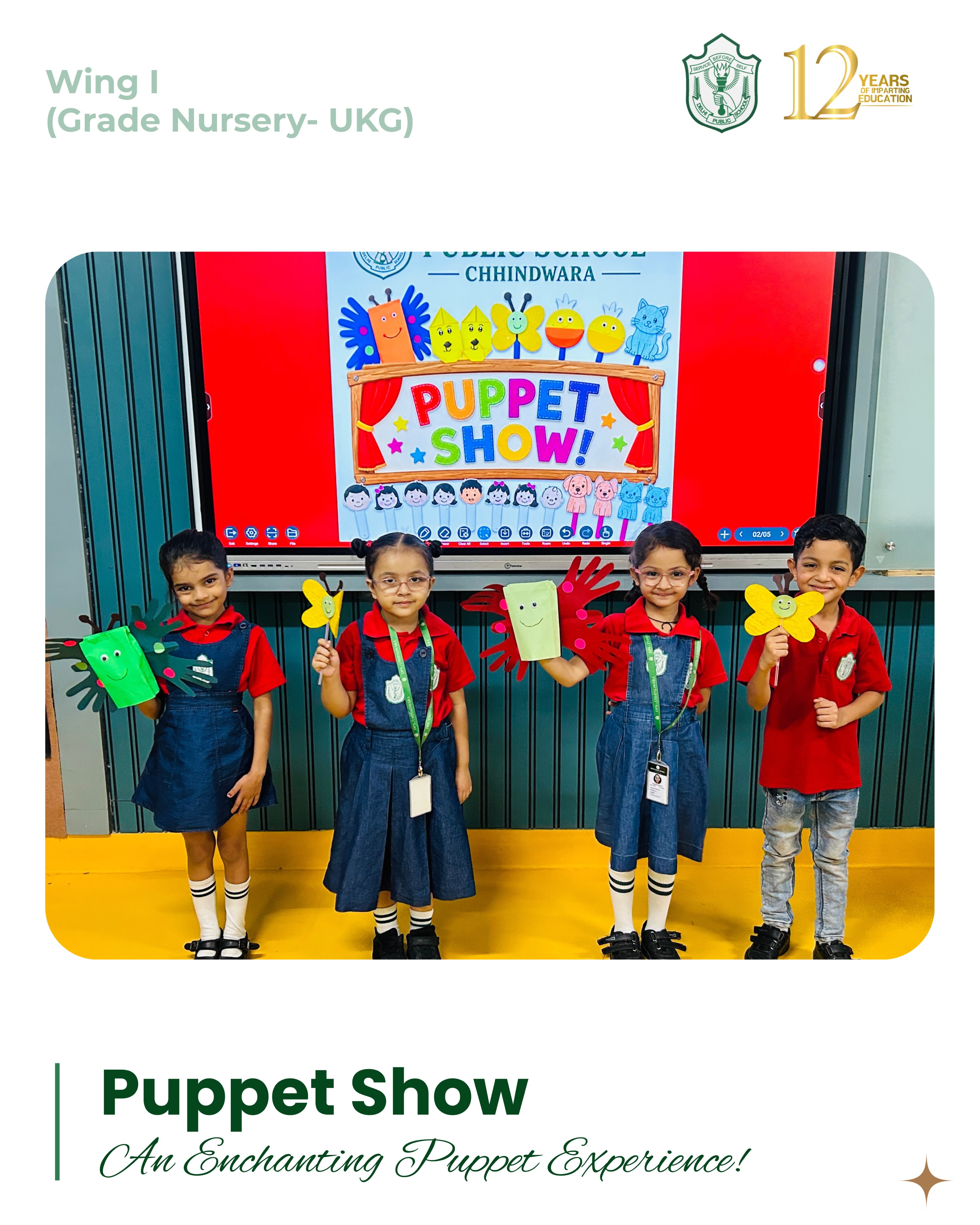 🎭✨ Little hands, big imaginations! Our Nursery–UKG students brought their handmade puppets to life and enjoyed narrating stories with confidence and creativity. A delightful learning experience filled with fun, imagination, and joyful storytelling! 🌈
#DPSChhindwara #PuppetShow #CreativeLearning #Storytelling #LearningThroughFun