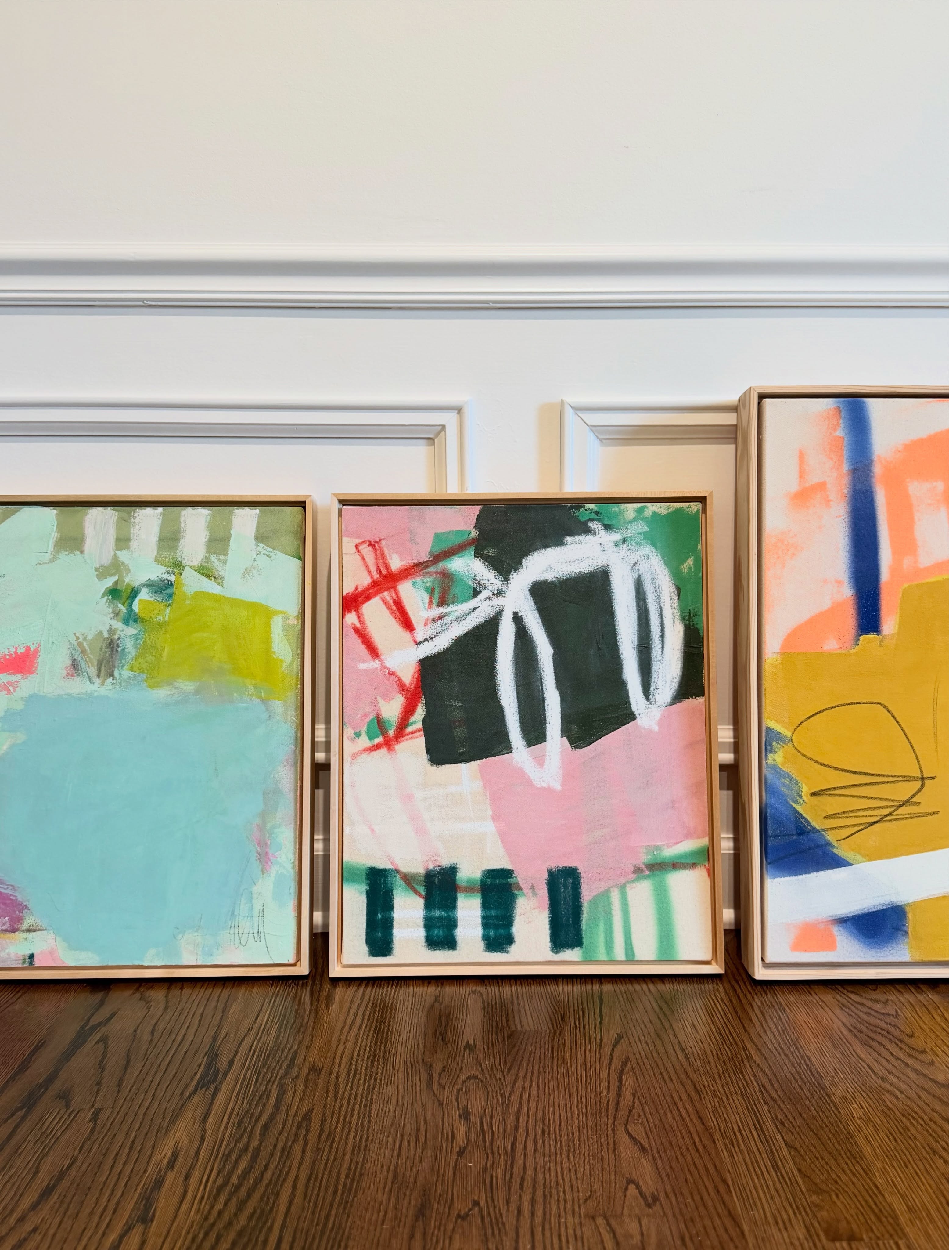 New artists. New art. And it’s all coming soon!
If you’re on The Studio List, you’ll get early access to the first release dropping September 15th.
I made a quick trip down to Newnan, GA yesterday to pick up new work - here’s a quick peek. I am super excited to have these pieces and share them soon. If you love bold paintings and lots of color, you’ll definitely want in on all the details for this release!
Join The Studio List for…
- Early access to new collections
- Special offers
- Studio updates + behind-the-scenes
- Stories worth sharing
- Art, interiors + things inspiring me lately
Join The Studio List at the link in my profile.

