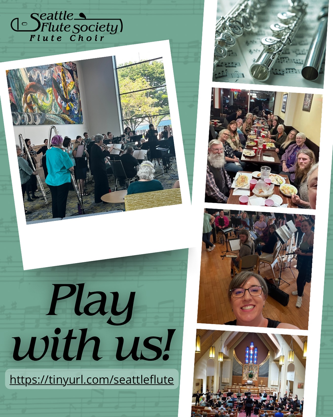 Registration is now open for @seattleflutesociety Fall 2026 Flute Choirs! In addition to our core flute choir, we’re excited to add two new ensembles this year - Youth Flute Choir for flutists in grades 6-12 and Chamber Ensemble for advanced players. Learn more at https://tinyurl.com/seattleflute #flutechoir #fluteteacher #flute