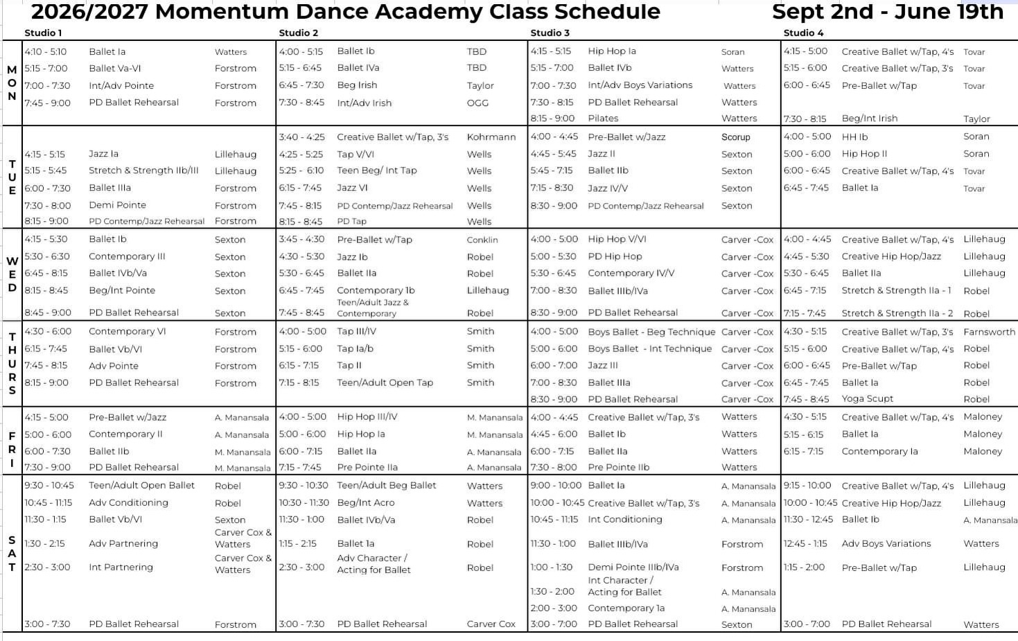 🍂 The countdown is on! Fall classes at Momentum Dance Academy begin September 2nd, and we can’t wait to welcome dancers back into the studio for another exciting season of learning, growth, and fun.
Whether you’re returning or joining us for the first time, there’s a class for everyone. Come dance with us and be part of our amazing Momentum family!
✨ Classes start September 2nd
✨ Registration is now open
Sign up today: https://www.momentumdanceacademy.org
#MomentumDanceAcademy #FallDanceClasses #DanceSeason #DanceLife #RegisterNow MomentumFamily