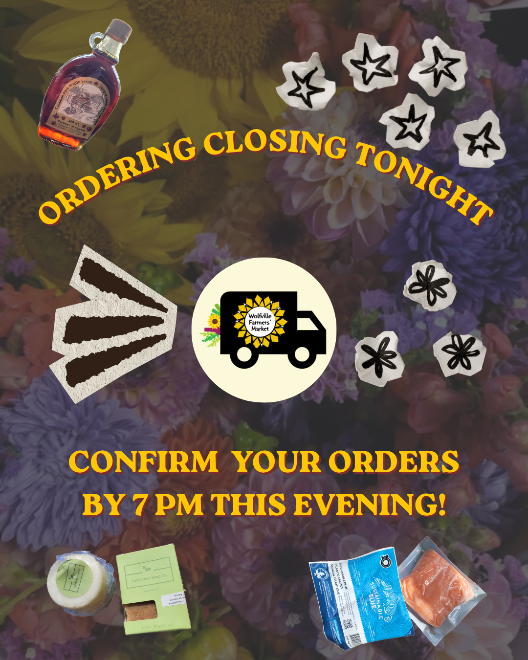Ordering closes tonight at 7 pm!! Be sure to confirm your carts and get ready for a Wednesday pick up!!🌱🌻
p.s. use code NSLOYAL10 for 10% off all your purchases!✨️
#wolfvillefarmersmarket #wolfville #annapolisvalley #novascotia #farmersmarket #wfm2go #shoplocal #eatlocal #buylocal #supportlocal #freshproduce #community #letsdothis