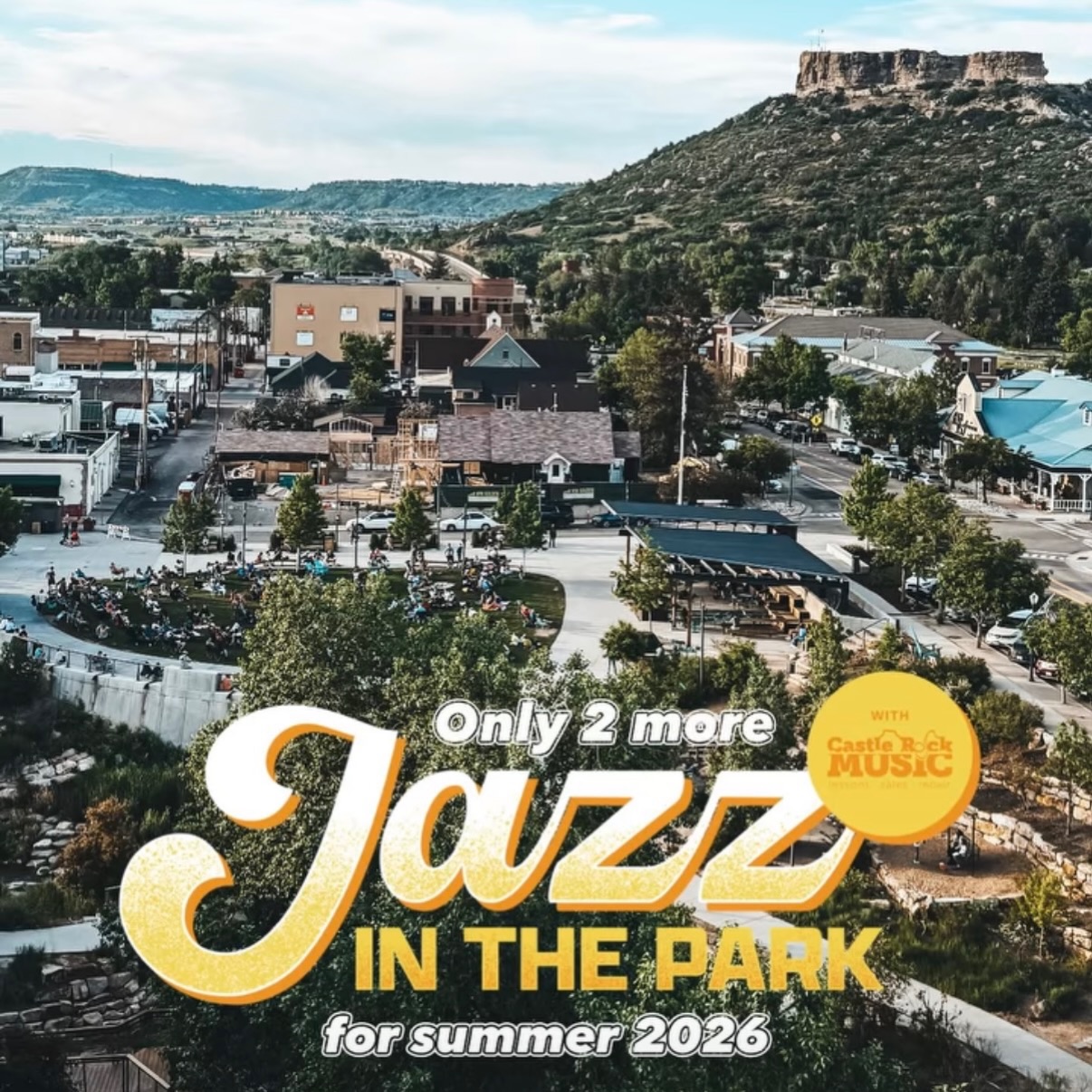 Get JAZZY in Festival Park for two more Wednesdays only! 6:30-8p, enjoy live music from Castle Rock Music ๐ถ
Bring a chair or blanket, stop by one of our fabulous downtown restaurants, and enjoy the sights and sounds of summer ๐บ