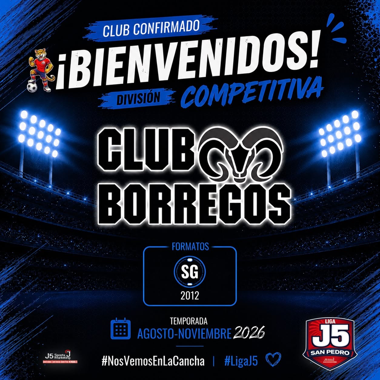 ยก๐๐๐จ๐ ๐๐ข๐ก๐๐๐ฅ๐ ๐๐๐ข! ๐ตโก
Los @borregostec ๐พ๐ผ๐๐๐๐๐ผ ๐ฝ๐๐๐๐๐๐๐ llegan a la Liga J5 para competir con todo en esta nueva temporada.
๐ฅ Super Grupo | 2012
๐ฅ Divisiรณn Femenil
Dos equipos. Dos retos. Una misma pasiรณn por el fรบtbol.
ยกBienvenidos, Borregos!
Nos vemos en la cancha. ๐โฝ
#NosVemosEnLaCancha #LigaJ5