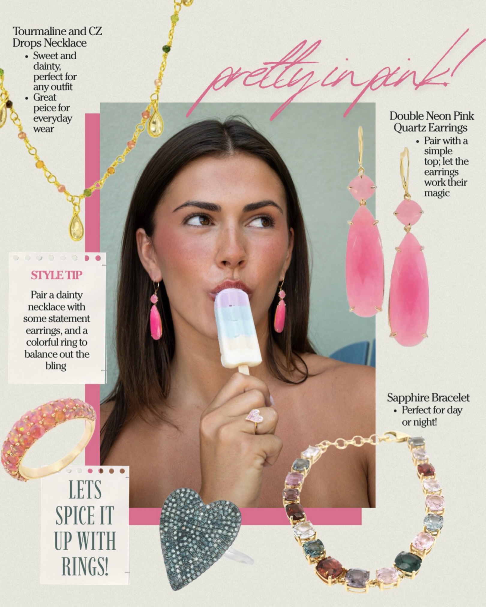 Pretty in pink is right!!! Check out some of these fun pieces on LeelaGraceJewelry.com if you’re looking to spice up your collection! #popofcolor #prettyinpink #finejewellery #styletips