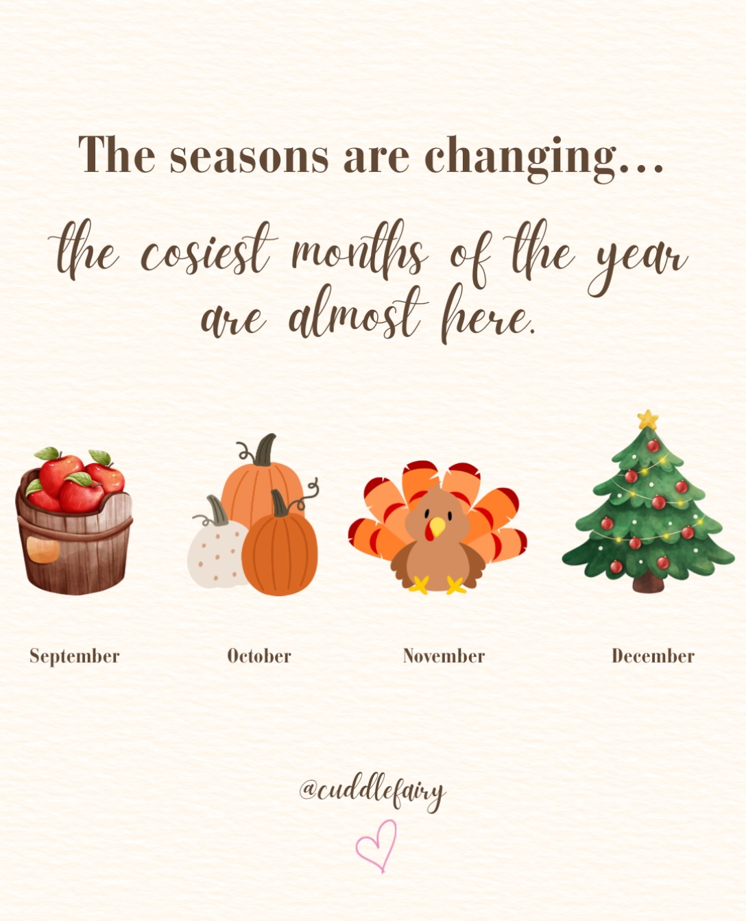 Bring it on!! ๐คฉ I love this time of year, do you?
#autumniscoming #autumnquotes #autumn2026 #holidayseason #bermonths