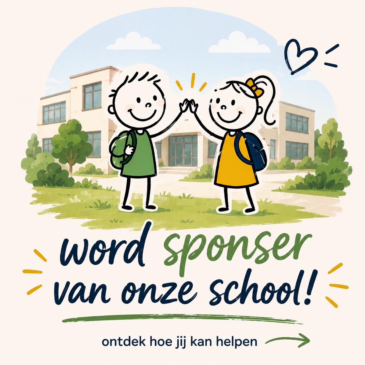 🤝 Word sponsor van onze school!
Ken jij een zelfstandige, ondernemer, bedrijf… of gewoon iemand in je netwerk die onze school graag wil steunen? 🤩
Als oudercomité zetten we ons het hele schooljaar in voor onze leerlingen en school, en daarbij kunnen we de steun van onze sponsors goed gebruiken! 💛
Er zijn verschillende sponsorpakketten, zodat er voor elk budget een formule is:
🥉 Brons – €75
🥈 Zilver – €150
🥇 Goud – €300
Afhankelijk van de formule krijgt jouw bedrijf o.a. zichtbaarheid via onze website en sociale media, op school en tijdens onze activiteiten. In de afbeelding hieronder vind je alle formules en voordelen terug. 👇
👉 Interesse om sponsor te worden? Of ken je iemand die interesse zou hebben? Bezorg hen zeker onze sponsorpakketten!
📩 Aanmelden kan via octkeperke@gmail.com of via onze website (link in bio).
⏰ Deadline om sponsor te worden: 11 september 2026
Samen maken we er opnieuw een fantastisch schooljaar van! 💛
Alvast een dikke merci aan iedereen die onze school en onze kinderen wil steunen! 🥰