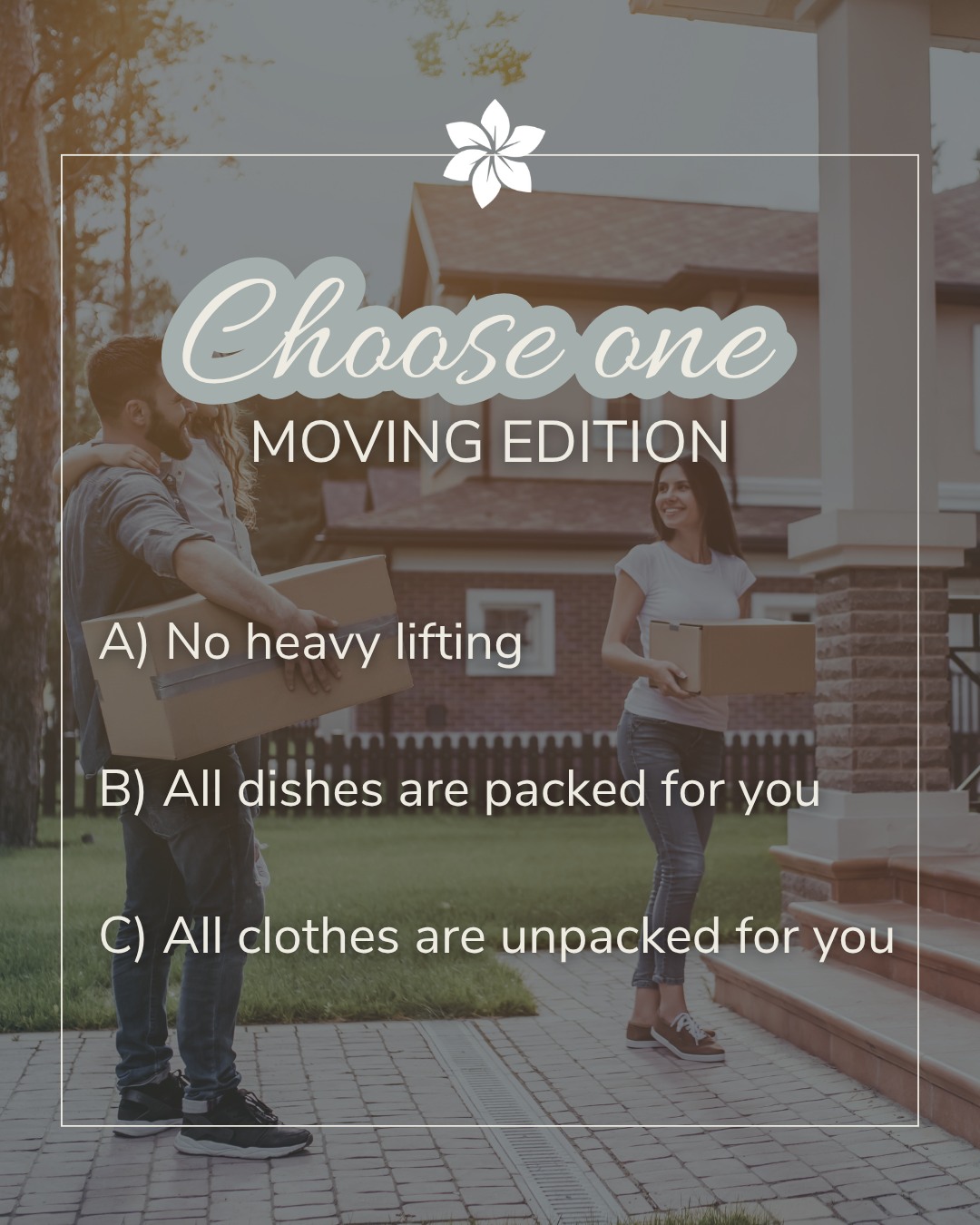 Some choices are impossible to make 😉 Which moving wish speaks to you?
#FranklinHomeOrganizing #FranklinTn #FranklinTennessee #FranklinHomes #HomeOrganizing