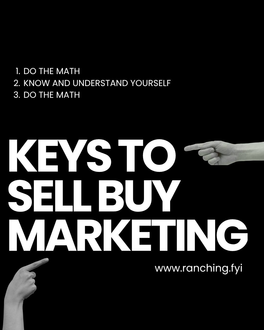 Most people make Sell ➧Buy marketing harder than it needs to be.
At its core, it comes down to three things.
Do the math.
Know yourself.
Then do the math again.
The numbers tell you what's possible.
Knowing yourself tells you what you're willing to do.
When those two align, better decisions follow.
Too many ranchers skip one or the other. They either rely entirely on spreadsheets or entirely on gut instinct. The best operators use both.
What's harder for you—trusting the math or trusting yourself?
Tell us in the comments.
Follow @Ranching.FYI if you're ready to simplify Sell ➧Buy marketing and make more confident decisions.
#ranchingfyi #sim2win #sellbuy #decisionmaking #ranchingbusiness