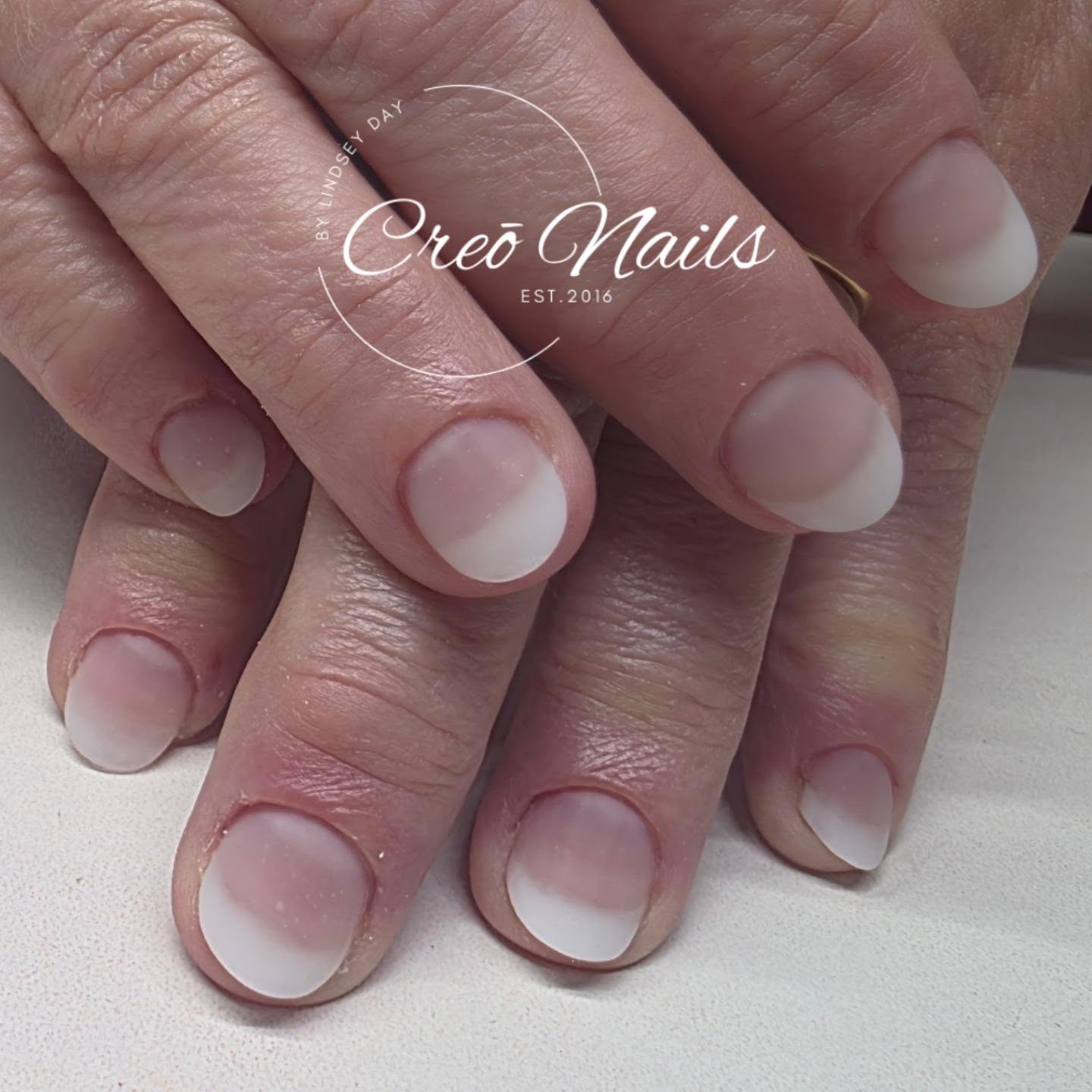 When you want tp grow out bitten nails and keep the natural look as far as possible...acrylic sculpted enhancements with white and clear acrylic