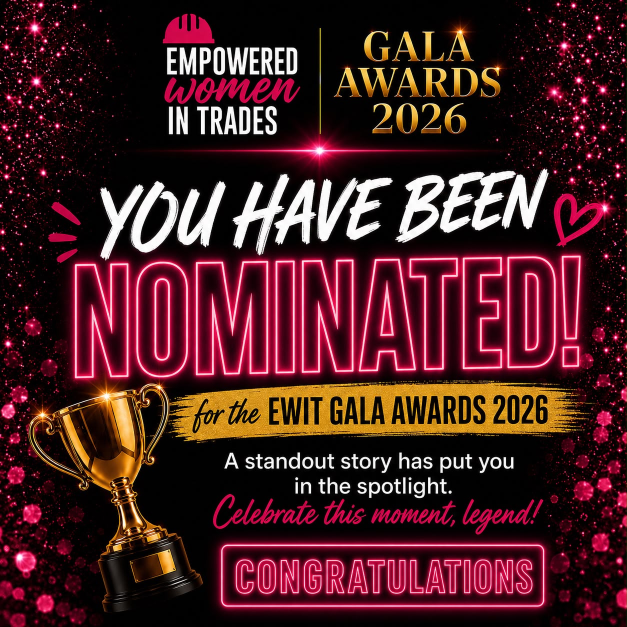 A huge congratulations to our CEO, Sally Caruana!
We are incredibly proud to share that Sally has been nominated for the Leader in DE&I – Individual Award at the 2026 @ewitrades Australia Gala Awards.
This nomination recognises Sally’s unwavering commitment to building safer, fairer and more inclusive pathways for women and underrepresented groups in trades.
Her leadership, advocacy and determination continue to shape real change - not just for @sheforcejobs, but for the industry as a whole.
At Sheforce, we believe in lifting women up, challenging barriers and creating opportunities that transform futures. Sally embodies this mission every single day, and we couldn’t be prouder to celebrate her and the impact she drives.
The work continues, and with Sally leading the way, we’re only getting started. 💜💜💜
#Sheforce
#EWIT
#WomenInTrades
#DEI
#Leadership
#BuildingCareers
#WomenSupportingWomen