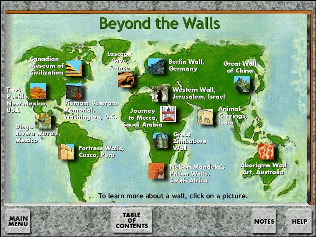 Recently I rediscovered this old CD-ROM which explores several famous walls around the world. I've been to at least two of these walls! Which walls have you been to? #travel #tourism #greatwallofchina #canadianmuseumofhistory #Cuzco #berlin #lasceux #taospueblo #talkingwalls