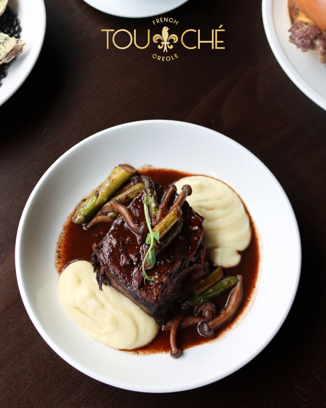 There's a lot to try at Touché French Creole this month. New dinner dishes like the Beef Bordelaise, Corn Velouté, and Dauphine Street Burger, plus new brunch favorites like our Ham and Cheese Omelette and Crawfish Hash. Join us for dinner or brunch in Downtown Aurora and taste what's new. Reserve at touchefrenchcreole.com.