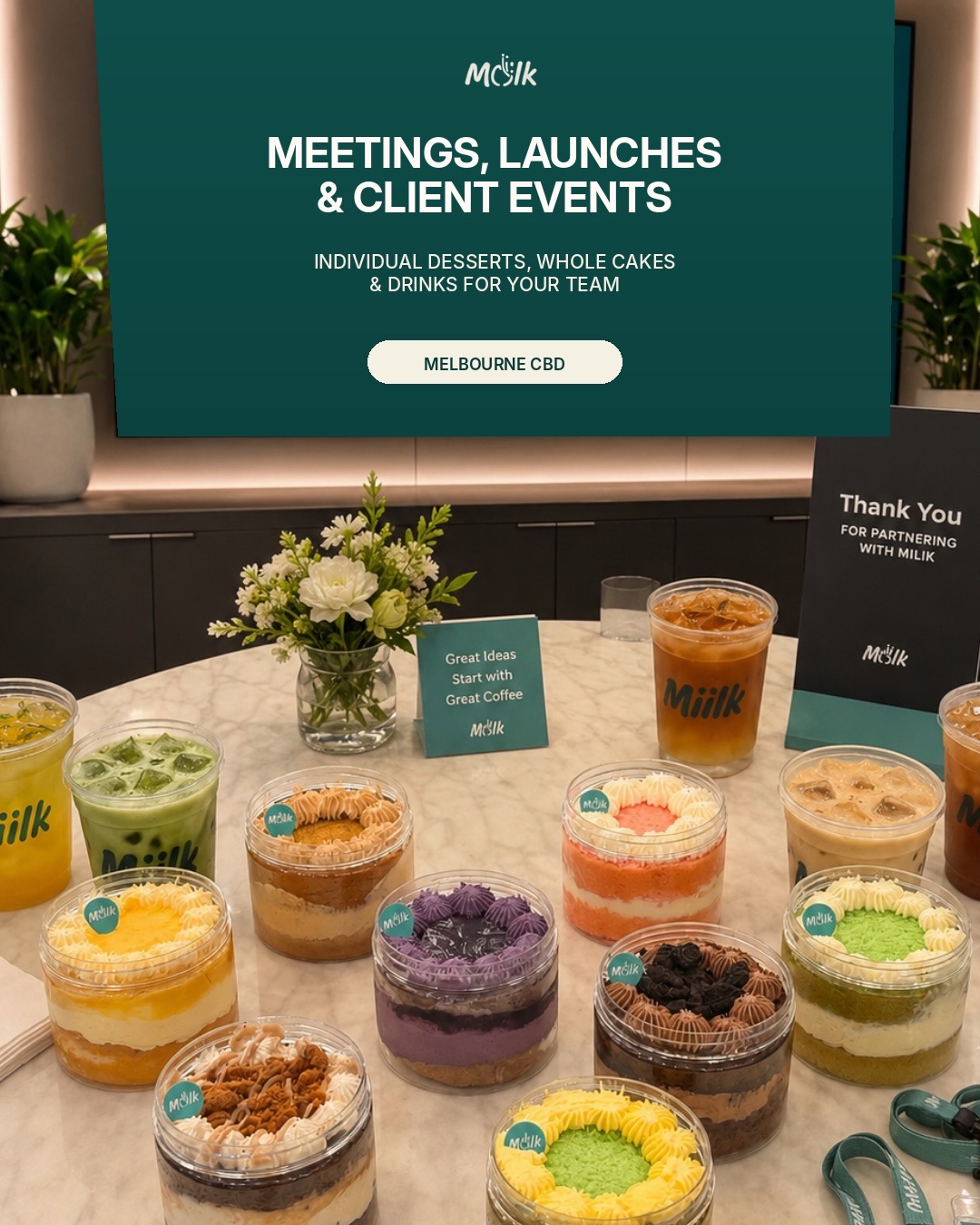 Full cakes or shareable dessert boxes, we got you!
Simply visit our store and choose from our carefully curated corporate catering packages, ready for immediate pickup. Whether youโre organising a last-minute meeting, celebrating a team milestone, or hosting clients, we have everything you need to impress.
Order via https://www.miilkcakestudio.com/corporatepackages now โ
#corporate #corporateevent #corporateparty #melbournecatering #cakeshop
