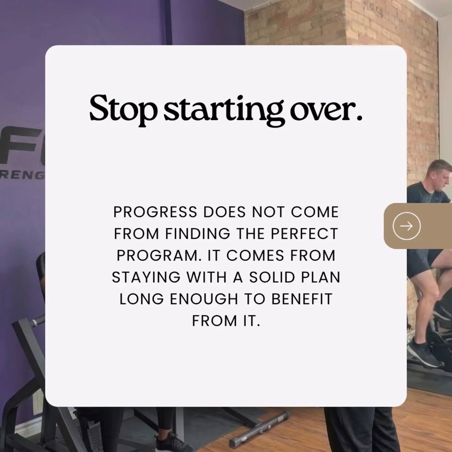 You do not need to keep starting over.
You need a structured plan, enough time to adapt, and the discipline to stay with it. Constantly changing your exercises, programs, and goals makes it harder to know what is working.
Train with purpose. Stay the course. Get stronger.
.
.
.
.
.
#PFGStrength #StrengthTraining #TrainWithPurpose #BuildStrength #LondonOntarioFitness