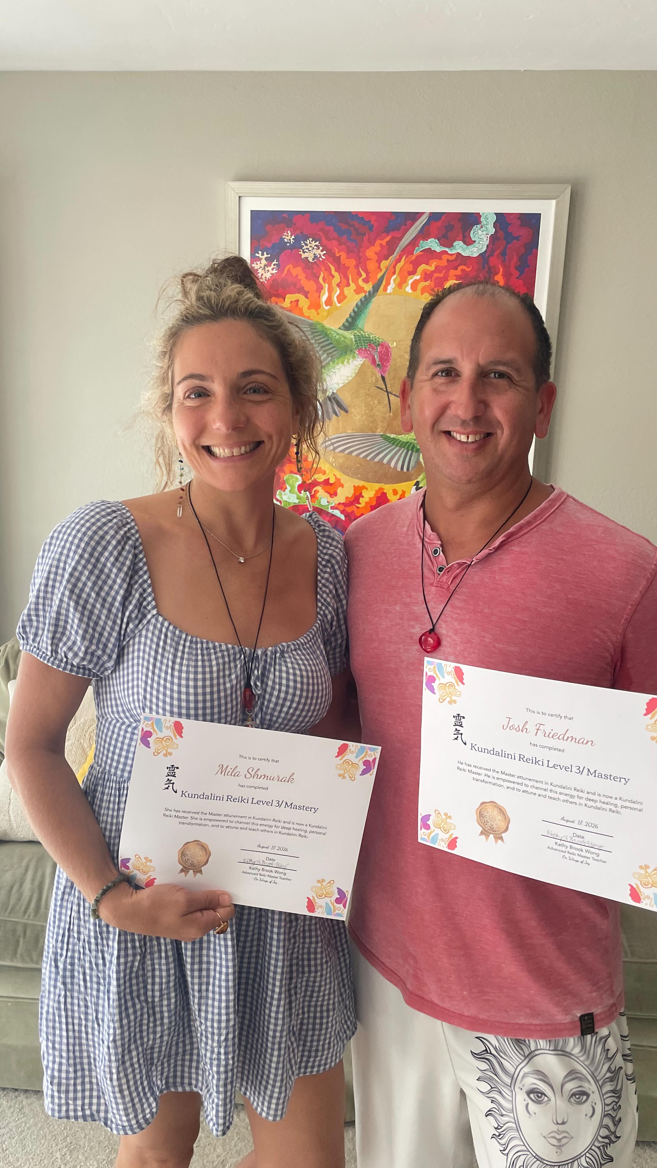 ✨ Kundalini Reiki Level 3/Mastery! ✨
What a fun and powerful day with Josh and Mila yesterday! 💜 These two are definitely A+ students ⭐️—curious, engaged, open, and so ready to put what they learned into practice.
It felt amazing to see how excited they both are to begin using their new Kundalini Reiki attunements, meditations, and healing techniques in their own healing practices right away.
I am so proud of them for continuing their Reiki journey, stepping more fully into their gifts as healers, and shining their Great Bright Lights in their communities. ✨
It is such a joy and honor for me to be their Reiki Master Teacher and witness their growth. 💜🙏🏼
#KundaliniReiki #ReikiMastery #ReikiTraining #EnergyHealing #reikipractitioner