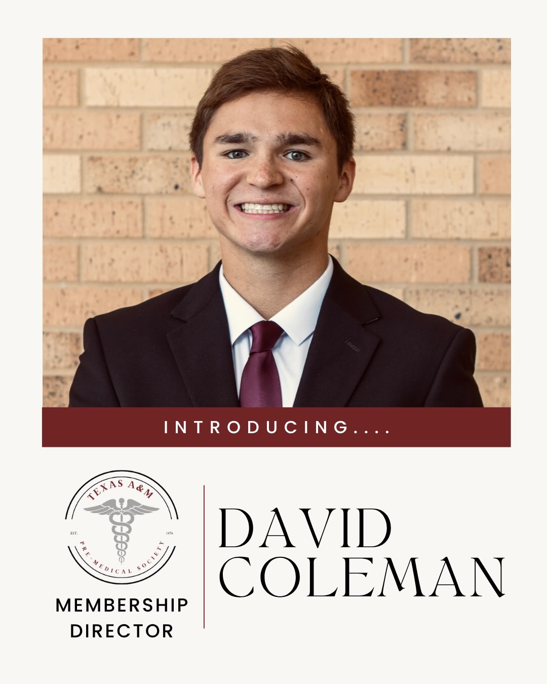 2026-27 OFFICER COUNTDOWN DAY 1!!! 🎉
Introducing David Coleman, our new Membership Director!
.
.
🚨It’s the last day of summer break before classes begin and only 9 more days until the first Pre-Medical Society meeting of the year!
Hope to see you all there on September 1st at 7pm in HELD 100 for our first meeting! 🩺
