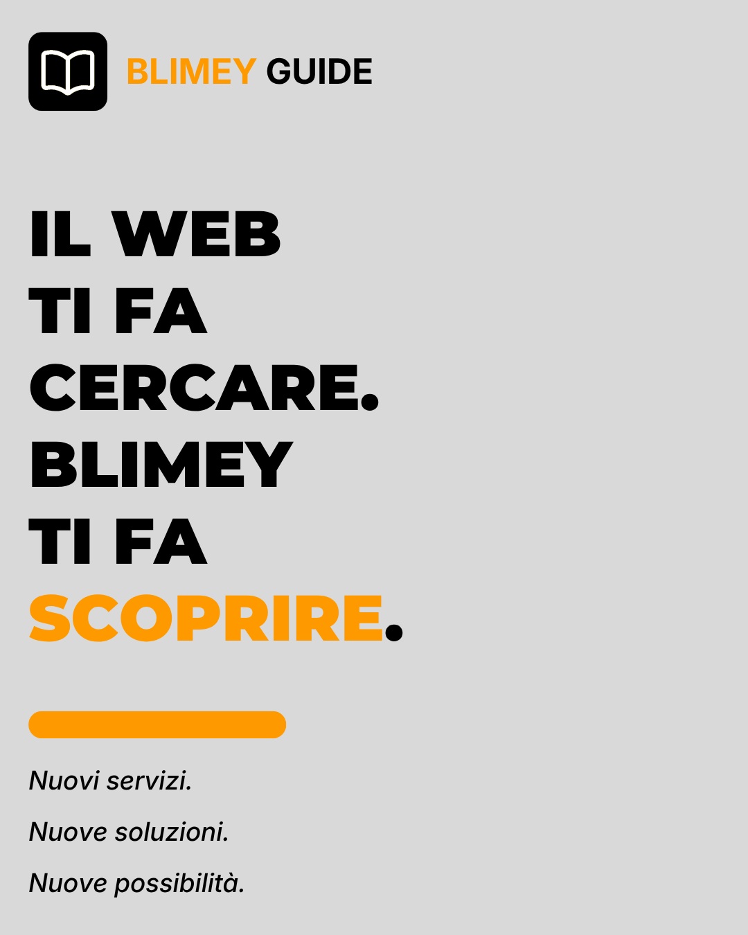 Il problema non è trovare una soluzione.
È sapere che esiste.
Ogni giorno nascono nuovi servizi, nuove tecnologie e nuove soluzioni per problemi che abbiamo tutti.
Ma se non sai che esistono, non puoi cercarle.
È qui che entra BLIMEY.
🔎 Scopriamo nuove soluzioni.
✓ Le valutiamo.
→ Ti aiutiamo a trovare quelle che riteniamo davvero valide per te.
Perché il web ti fa cercare.
BLIMEY ti fa scoprire.
Discover what's worth discovering.
Qual è una soluzione che hai scoperto per caso e che oggi non riusciresti più a fare a meno di usare?
#BLIMEY #BLIMEYGuide #Innovazione #Startup #Tecnologia #DigitalInnovation #scoprire