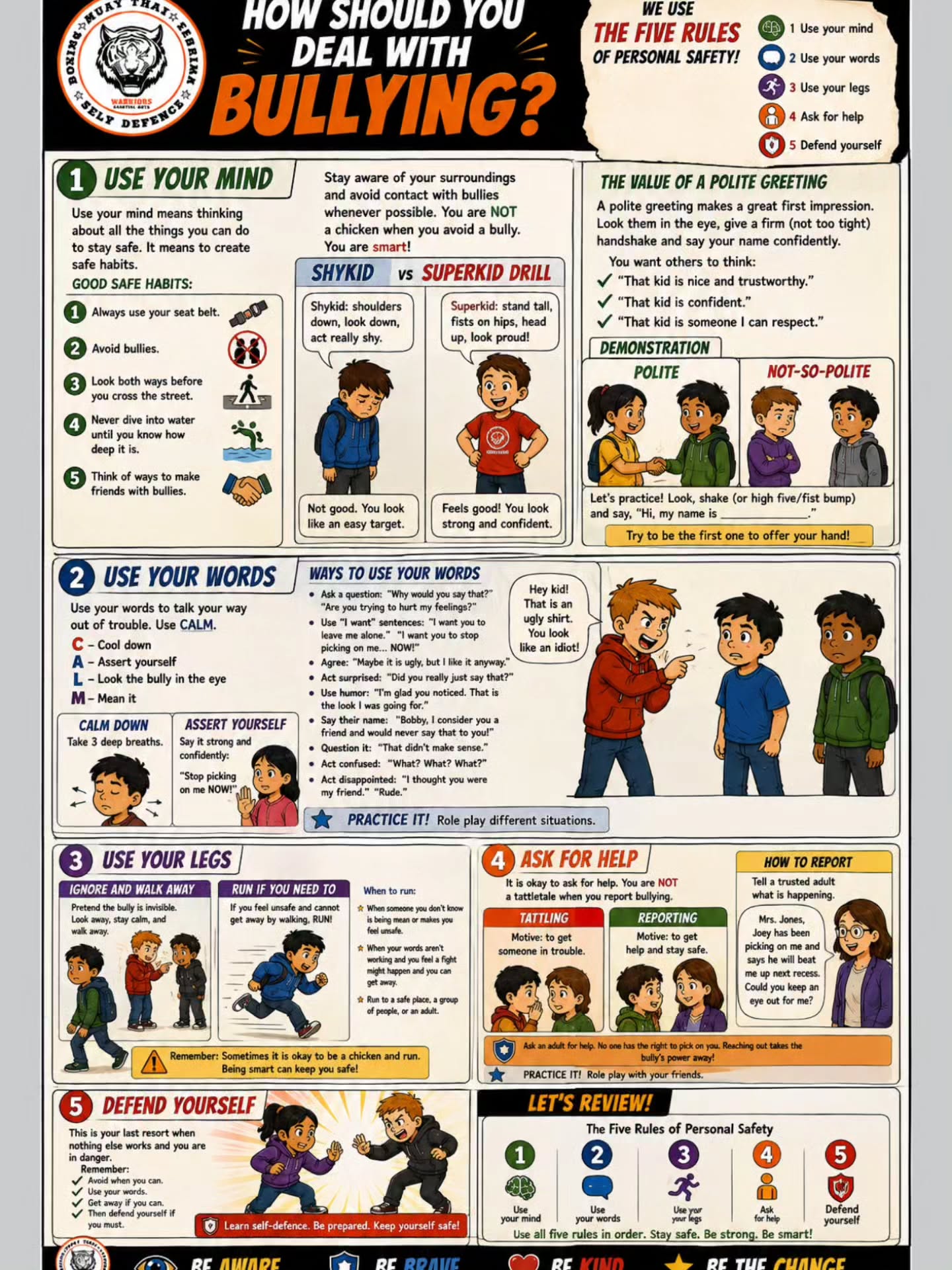 There are many ways bullying happens and here are a few ways we help children handle bullies